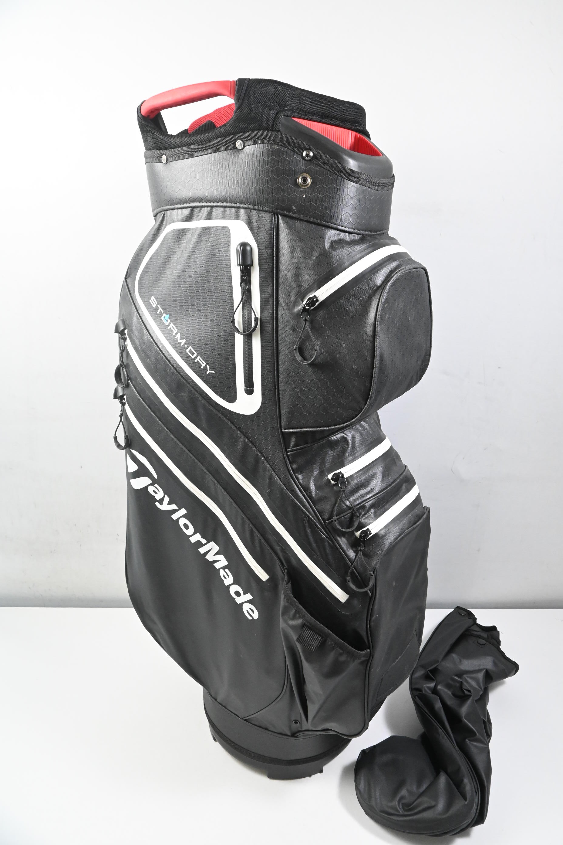 Taylormade Strom Dry Cart Bag / 14-Way Divider / Black, White, Red