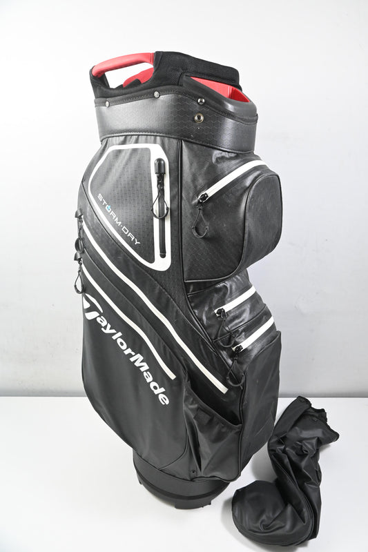Taylormade Strom Dry Cart Bag / 14-Way Divider / Black, White, Red