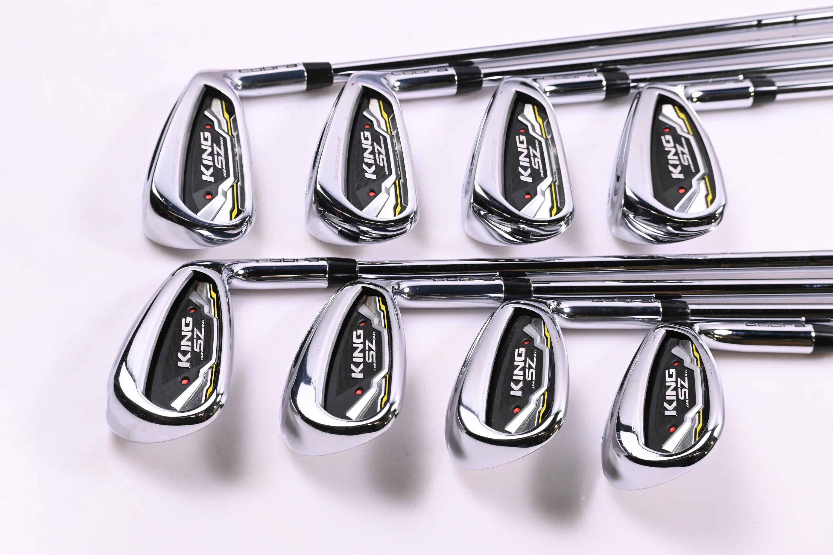 Cobra King Speedzone Irons / 5-PW+GW+SW / Regular Flex KBS Tour 90 Shafts
