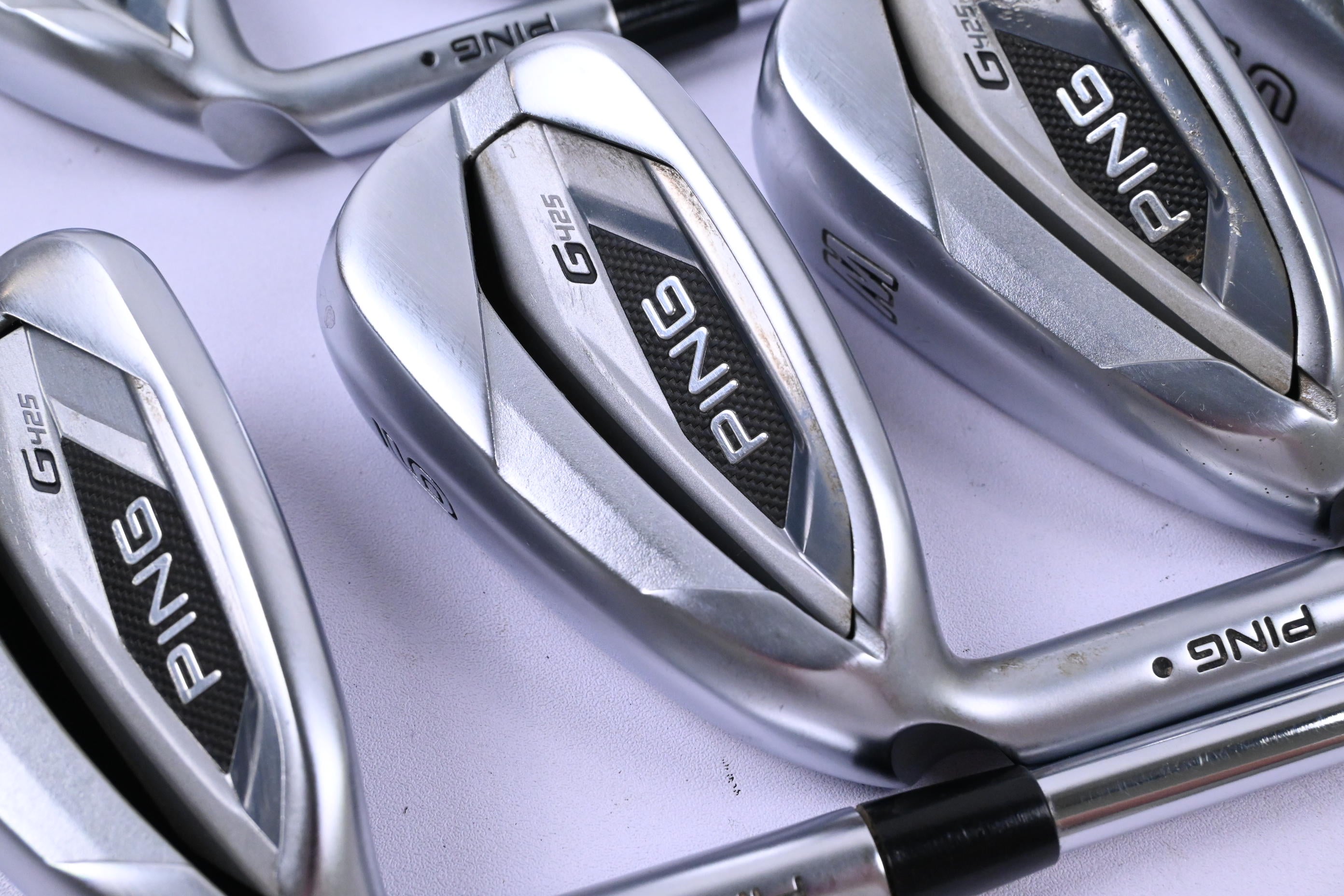 Left Hand Ping G425 Irons / 5-PW+SW / Black Dot / Regular Flex Elevate 95 Shafts