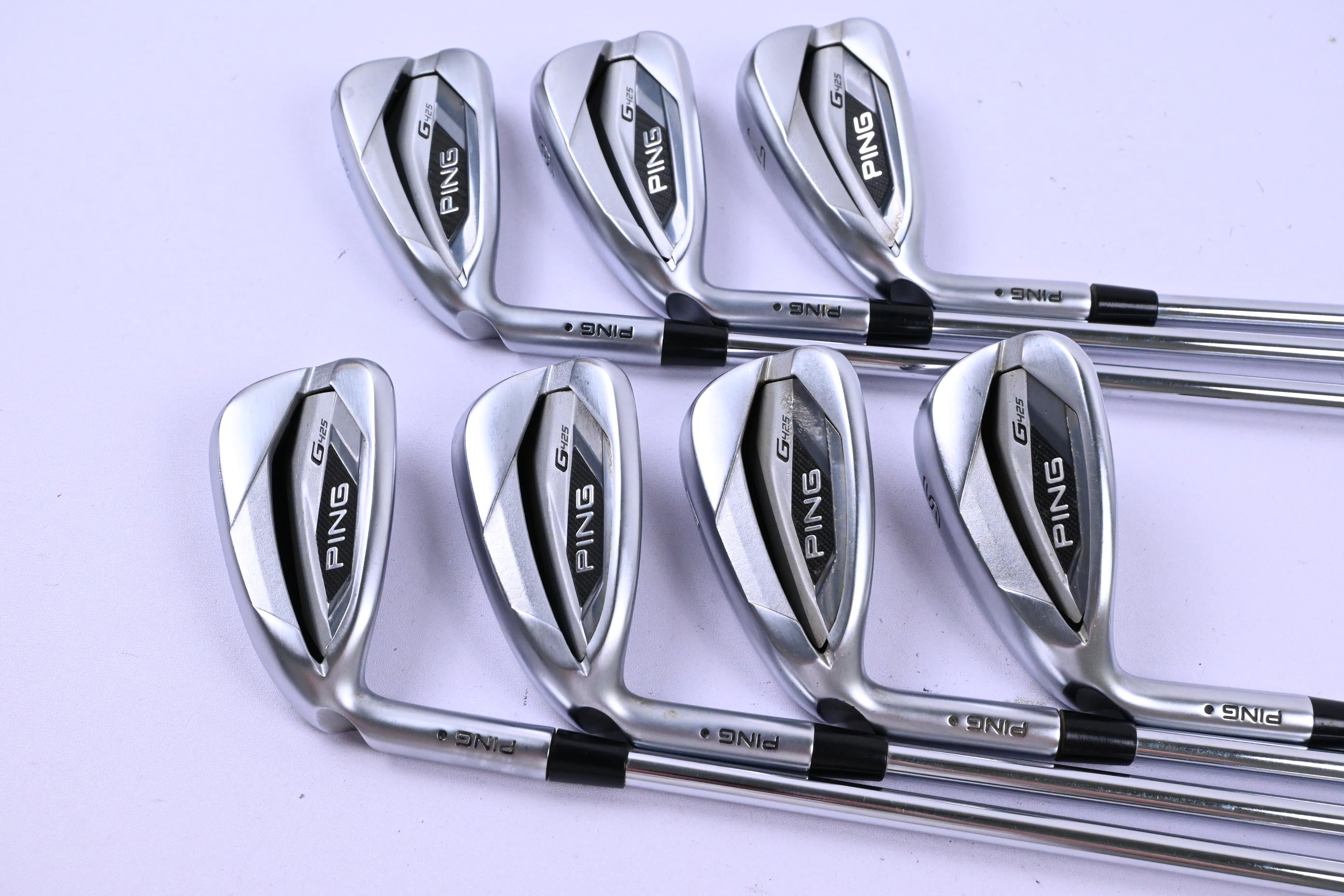 Left Hand Ping G425 Irons / 5-PW+SW / Black Dot / Regular Flex Elevate 95 Shafts