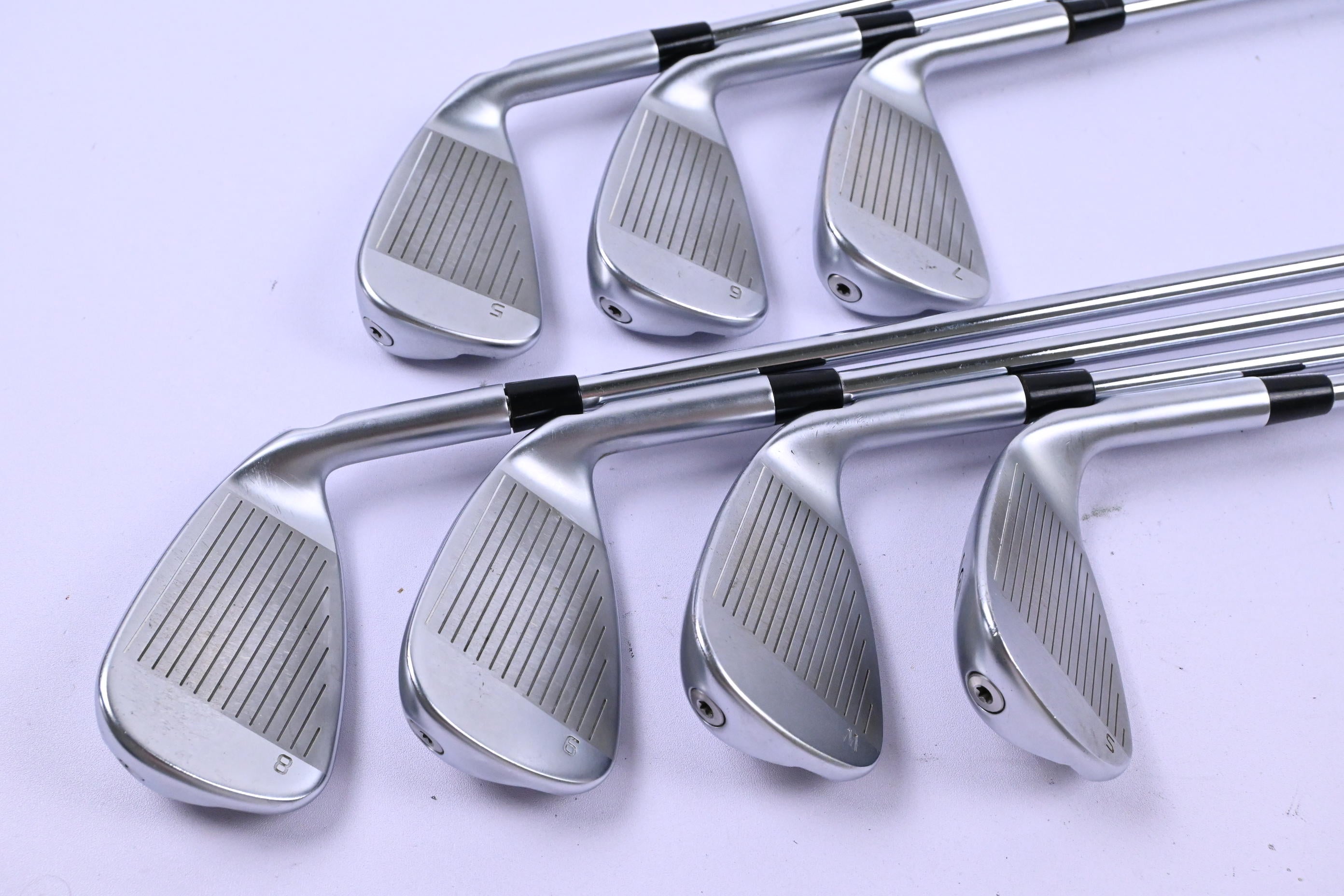 Left Hand Ping G425 Irons / 5-PW+SW / Black Dot / Regular Flex Elevate 95 Shafts
