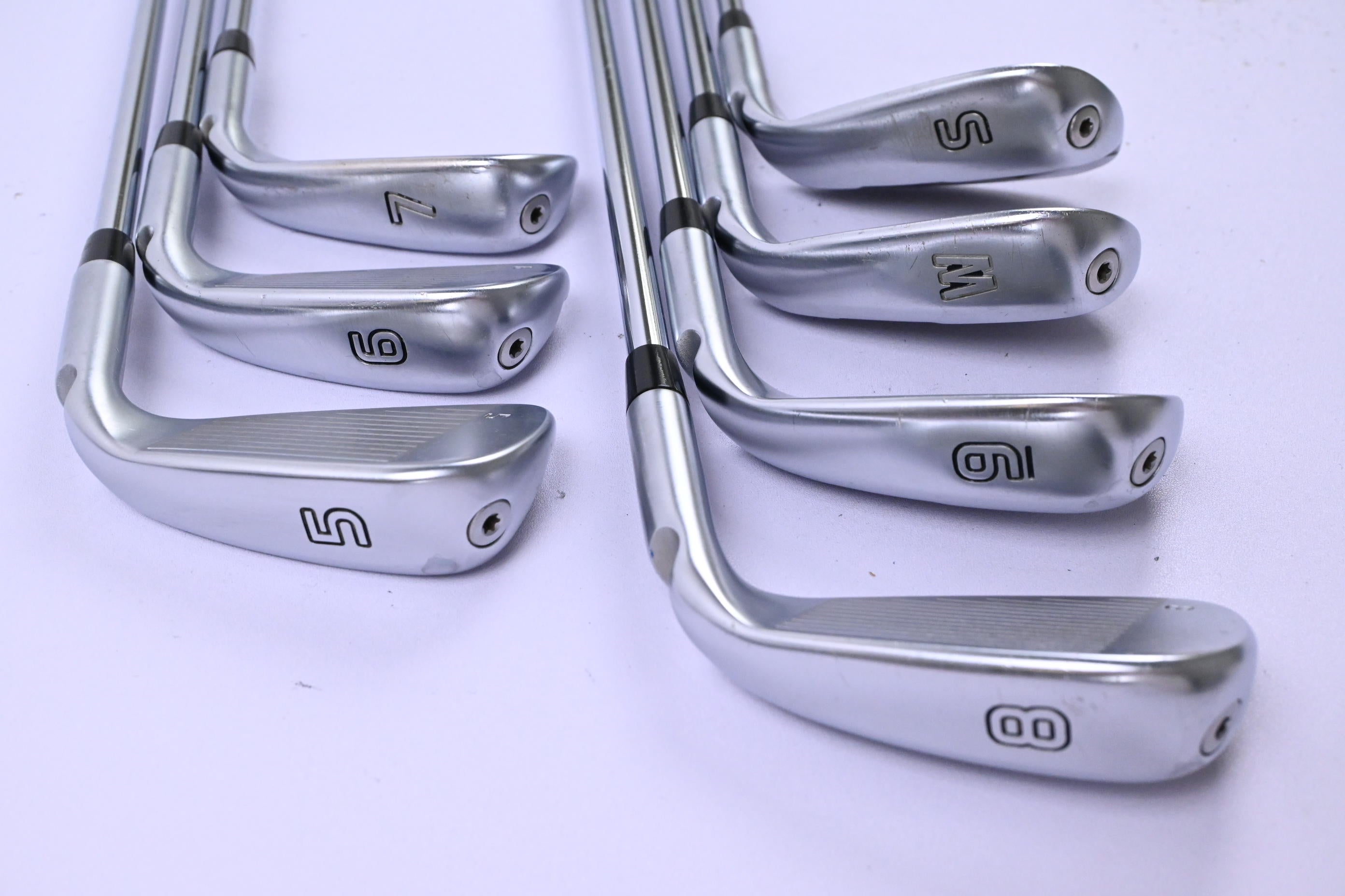 Left Hand Ping G425 Irons / 5-PW+SW / Black Dot / Regular Flex Elevate 95 Shafts
