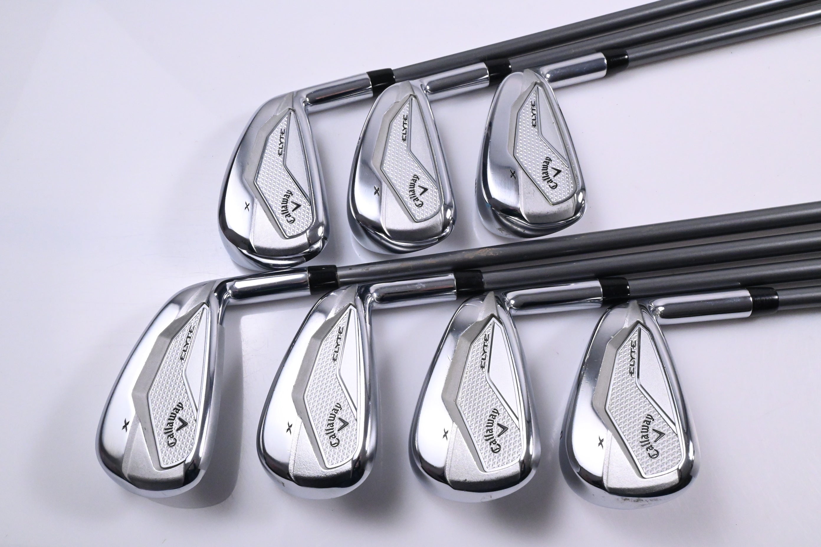 Callaway Elyte X Irons / 4-PW / Stiff Flex True Temper Denali Charcoal 75 Shafts