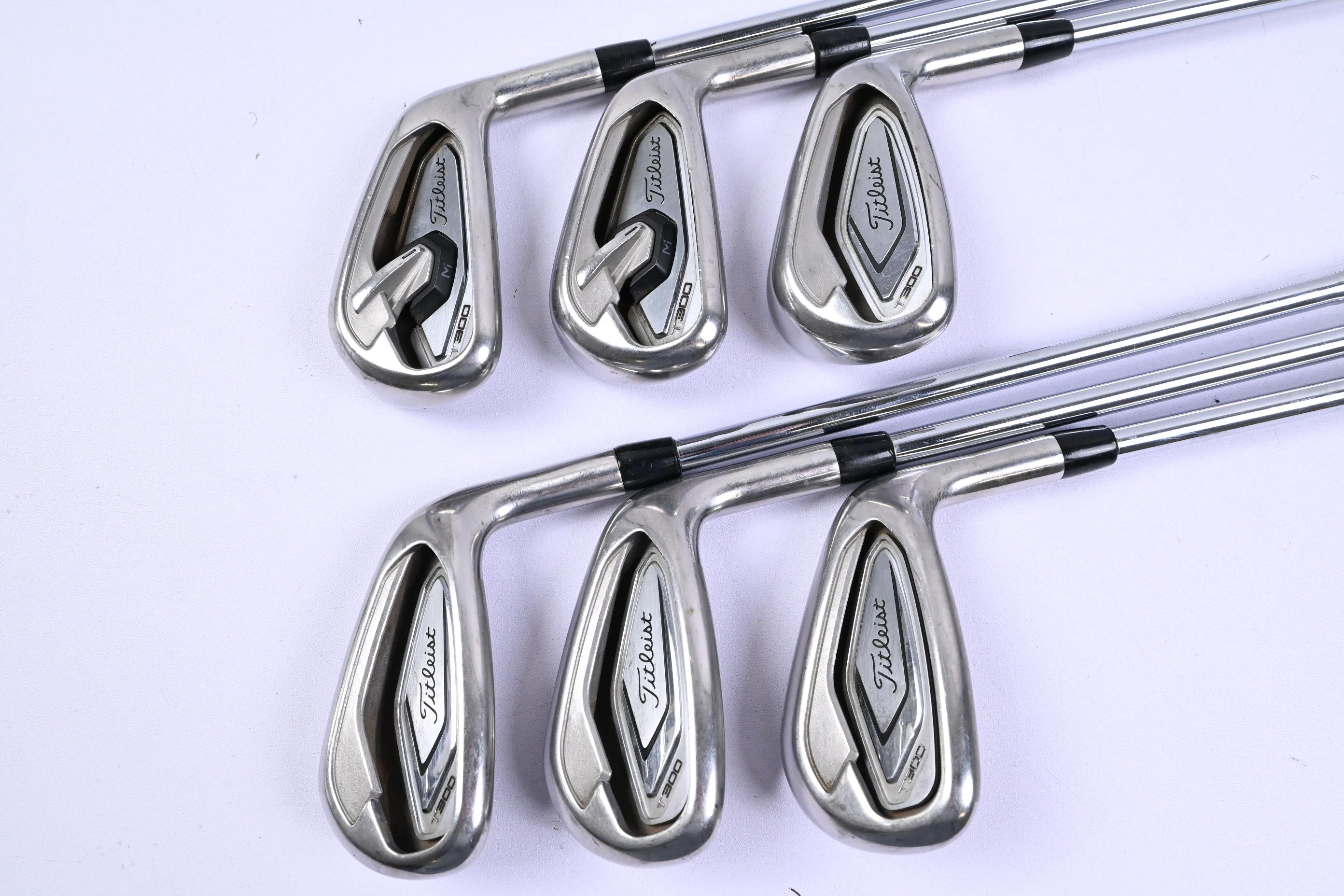 Titleist T300 2019 Irons / 6-PW+GW / Stiff Flex AMT Red S300 Shafts