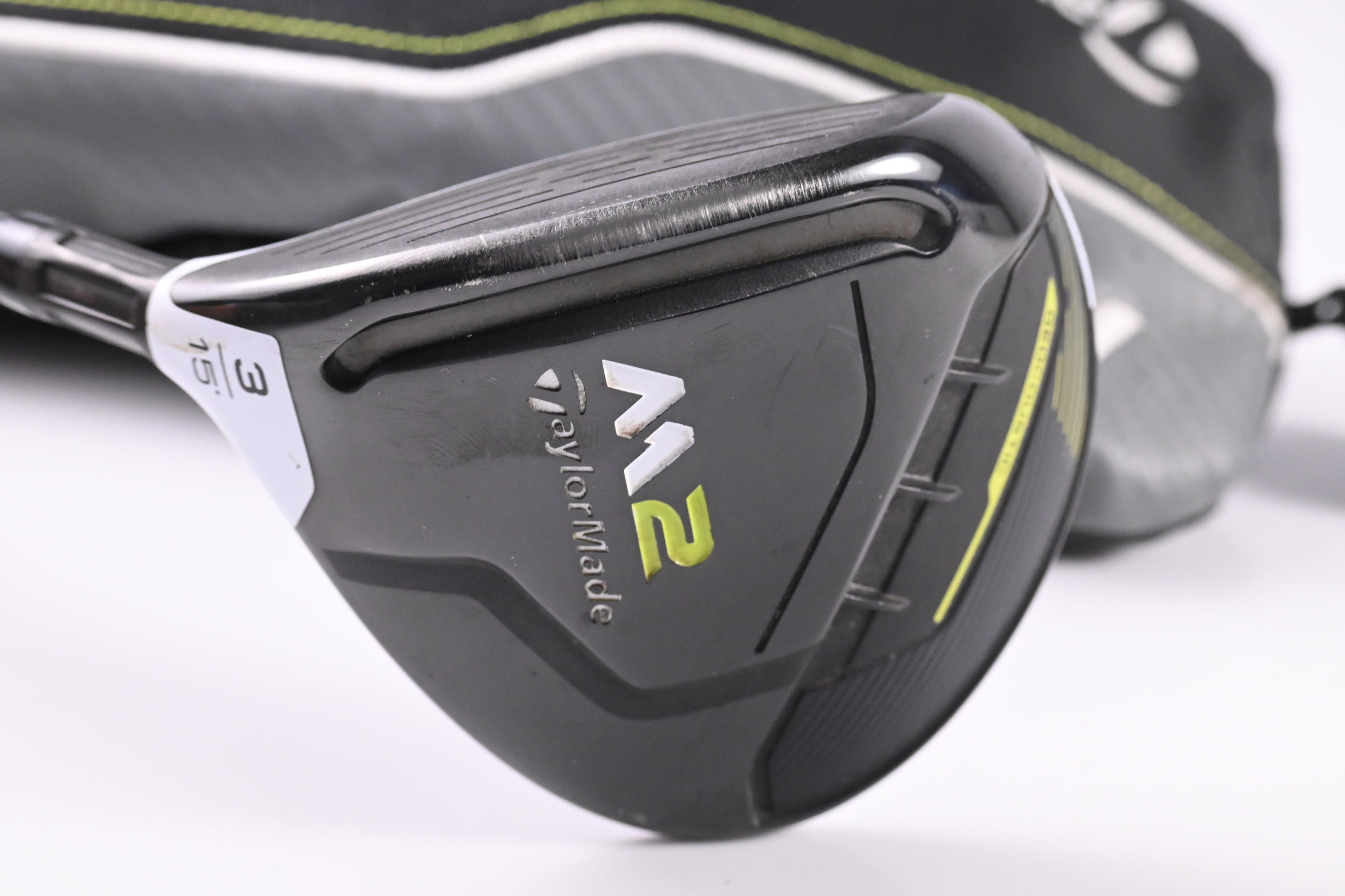 Left Hand Taylormade M2 2017 #3 Wood / 15 Degree / Stiff Flex M2 Reax 65 Shaft
