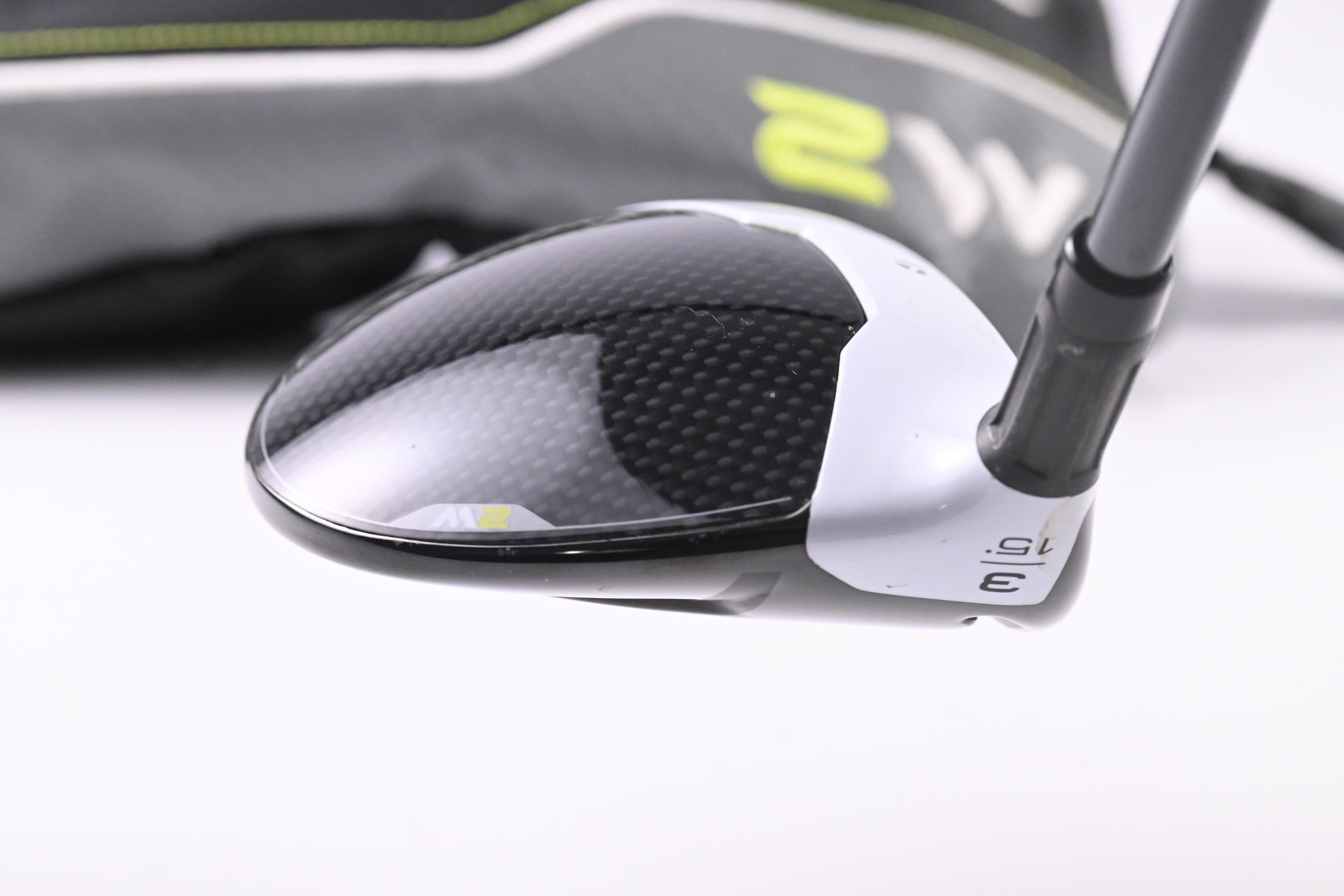 Left Hand Taylormade M2 2017 #3 Wood / 15 Degree / Stiff Flex M2 Reax 65 Shaft