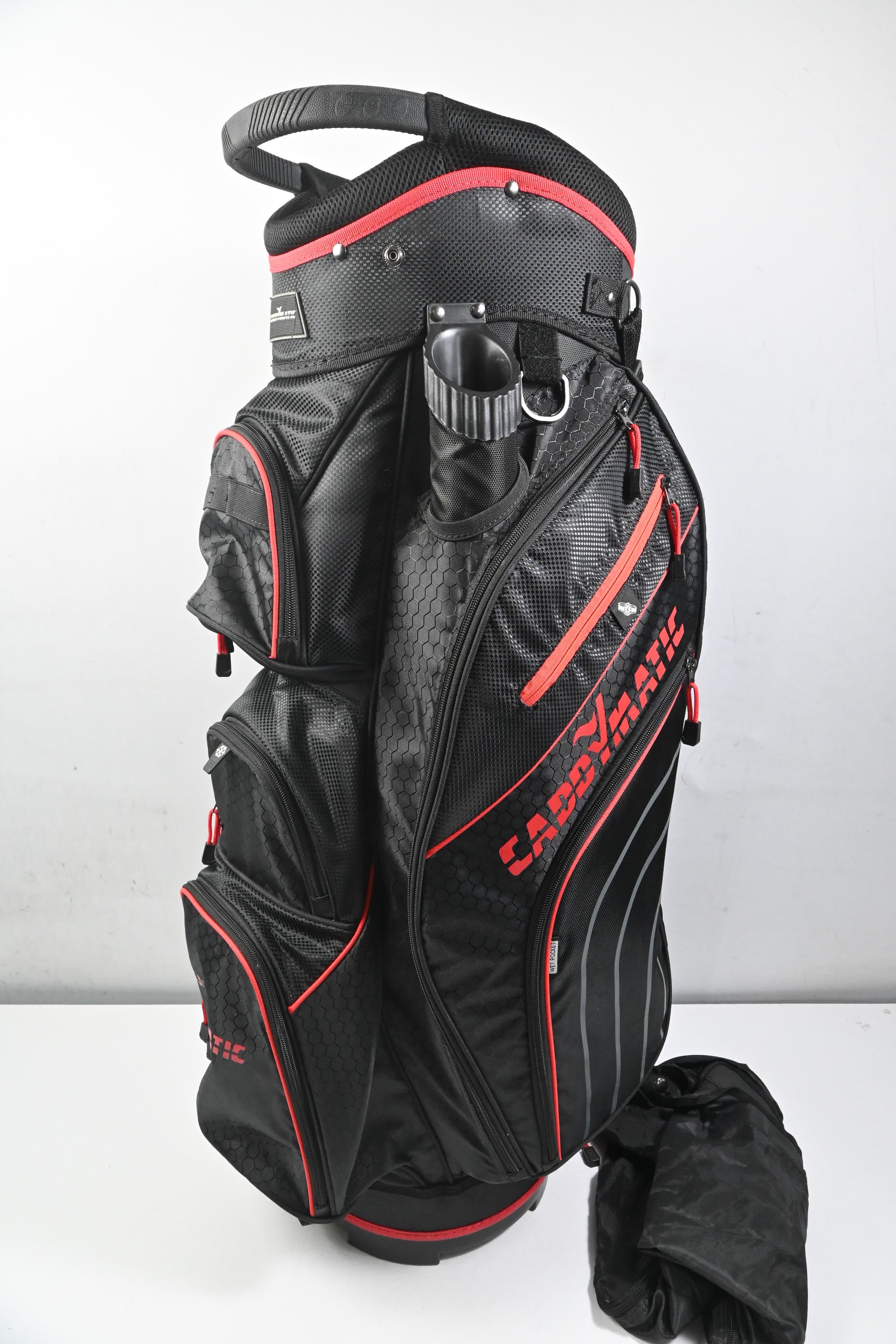 Caddy Matic Cart Bag / 14-Way Divider / Black, Red