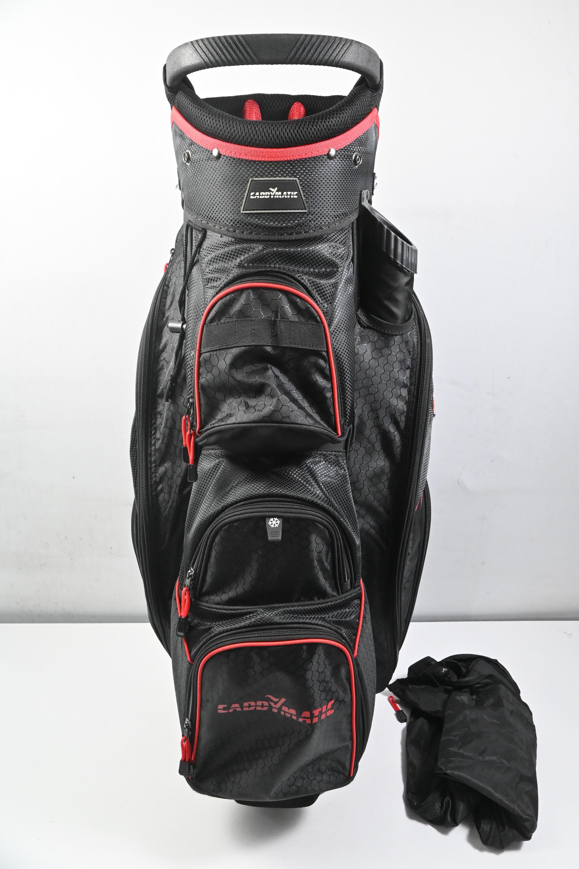 Caddy Matic Cart Bag / 14-Way Divider / Black, Red