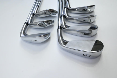 Left Hand Titleist T350 2023 Irons / 5-PW+48° / Regular Flex AMT Red R300 Shafts