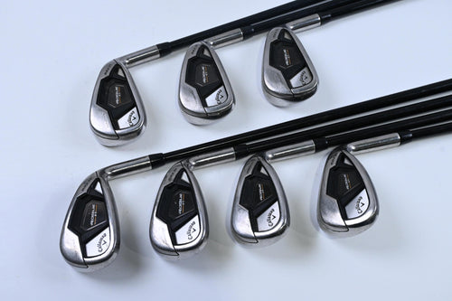Callaway Rogue ST Max OS Irons / 5-PW+AW / Stiff Flex Tensei AV Blue 75 Shafts