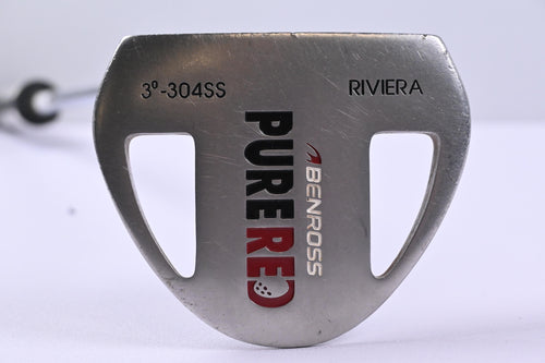 Left Hand Benross Pure Red Riviera Putter / 32 Inch