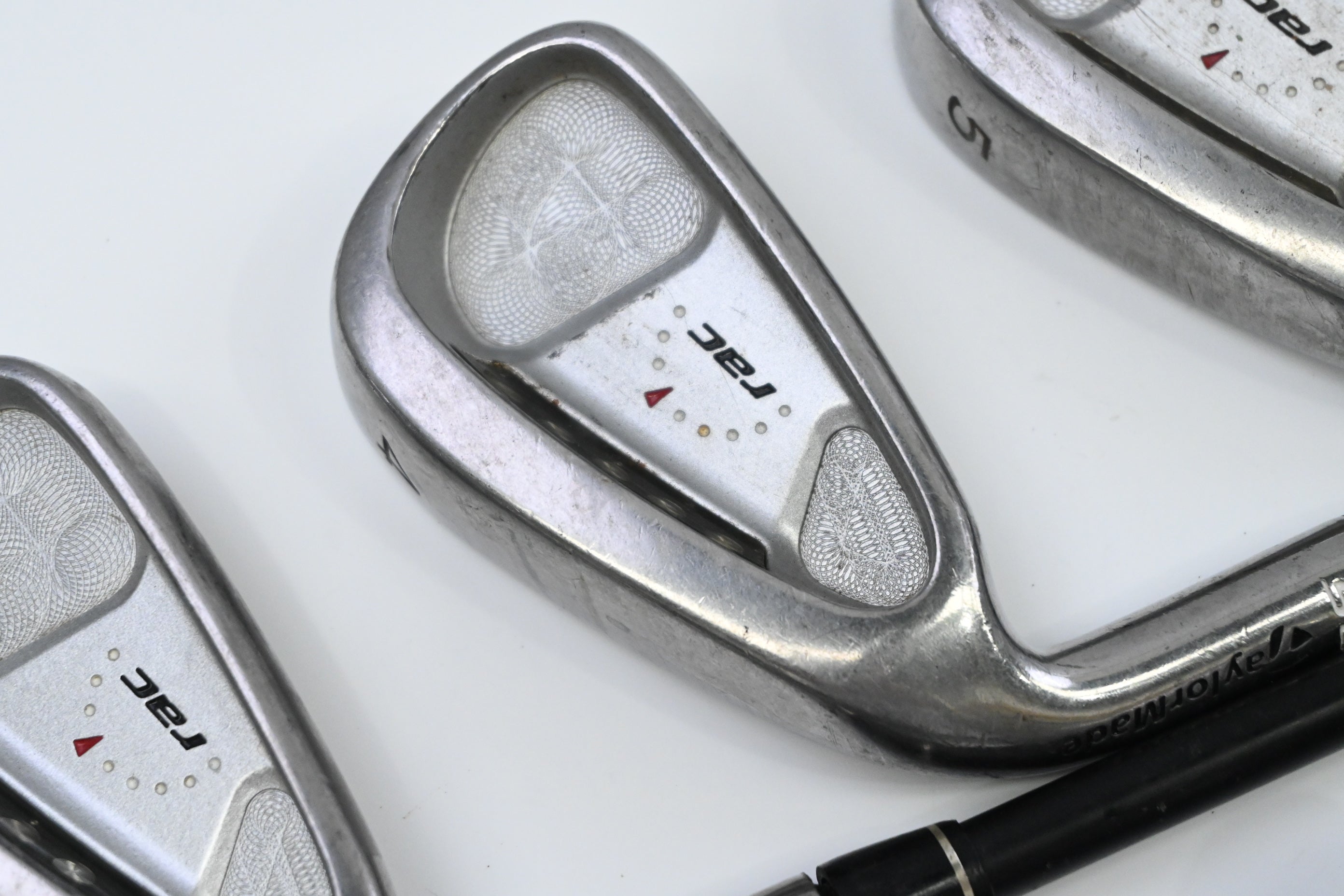 Left Hand Taylormade RAC OS Irons / 3-9 / Regular Flex Taylormade Ultralite
