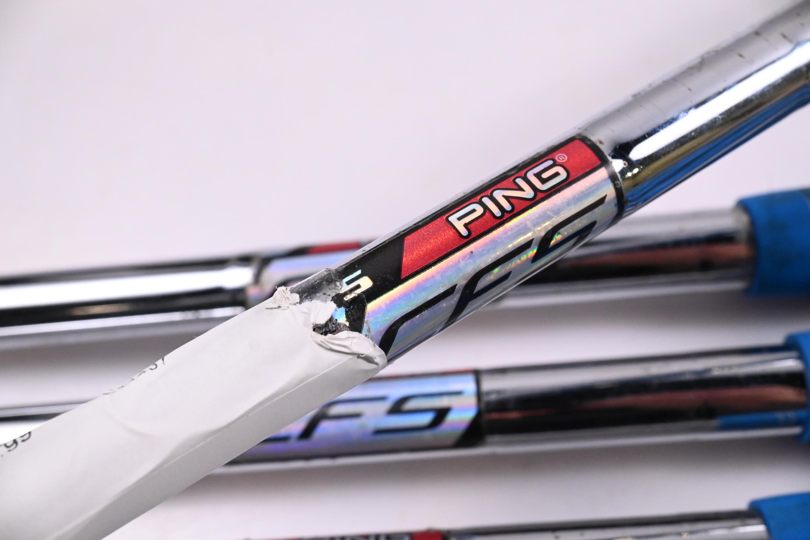 Ping i20 Irons / 4-pW+GW+SW / White Dot / Stiff Flex Ping CFS Shafts