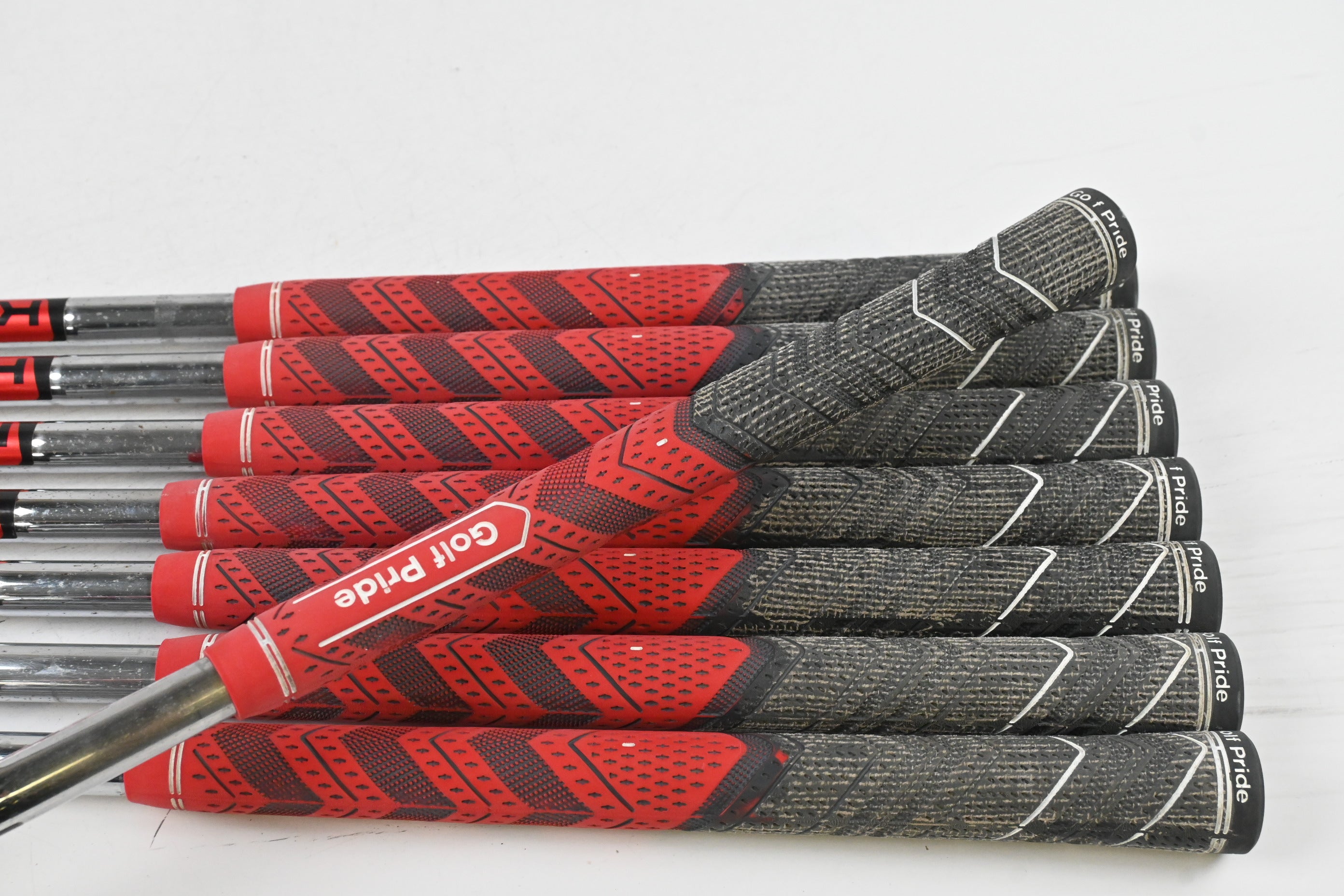 Left Hand Taylormade Tour Preferred TP 2009 Irons / 3-PW / Stiff Flex KBS Tour