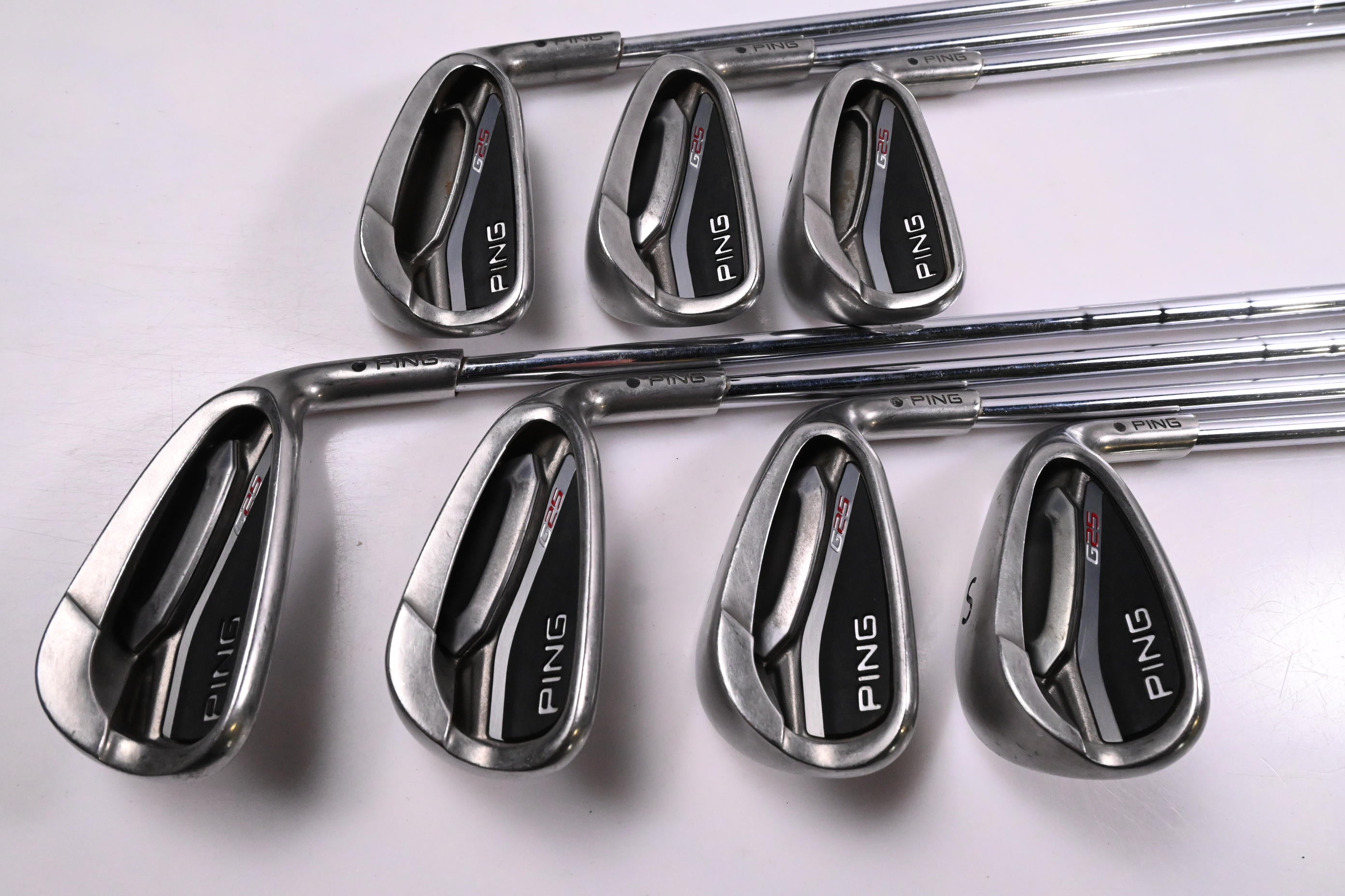 Ping G25 Irons / 5-PW+SW / Black Dot / Regular Flex Ping CFS Shafts