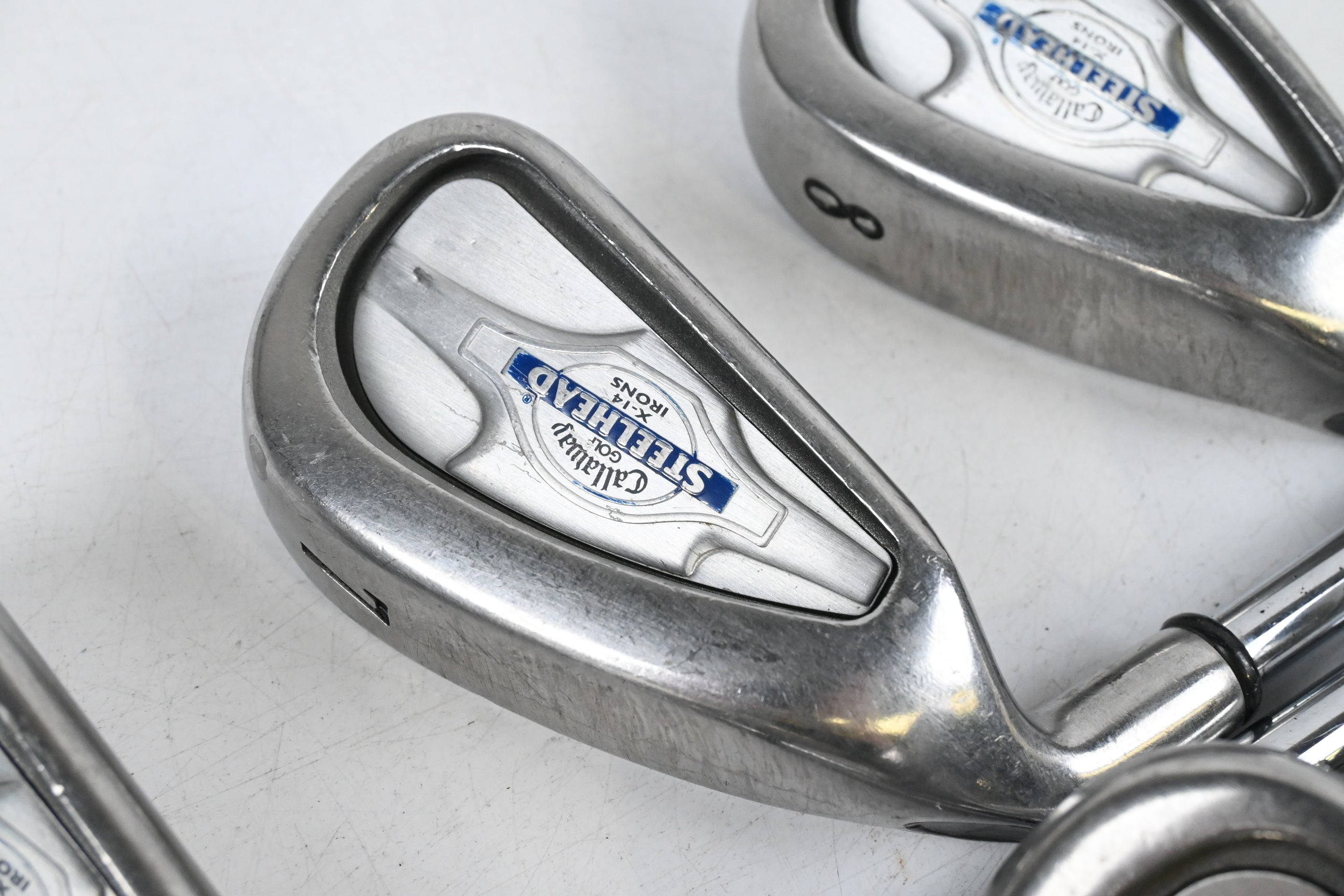 Left Hand Callaway X-14 Irons / 6-PW / Regular Flex Steelhead Shafts