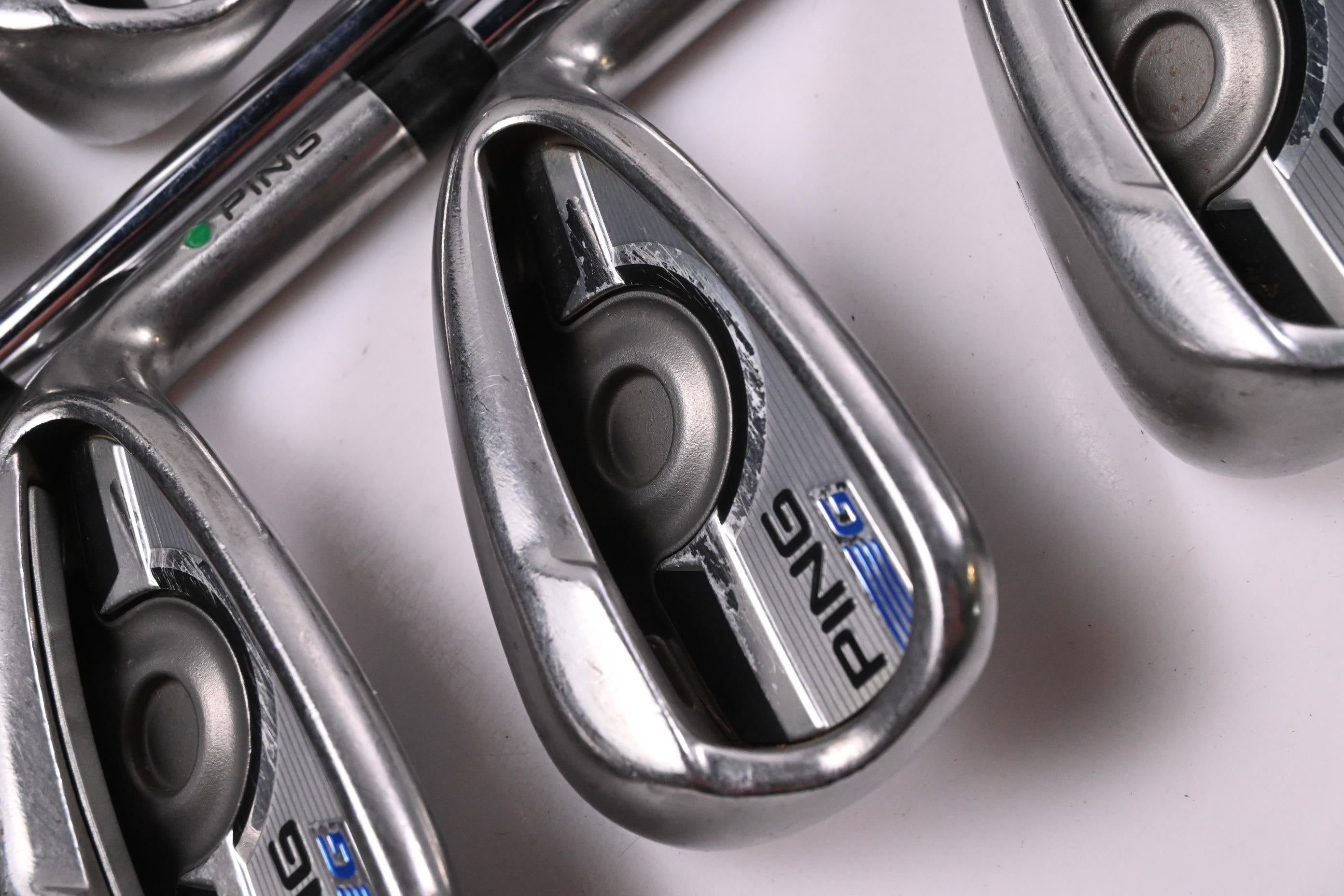 Ping G Series Irons / 4-PW / Green Dot / Regular Flex Ping AWT 2.0 Shafts