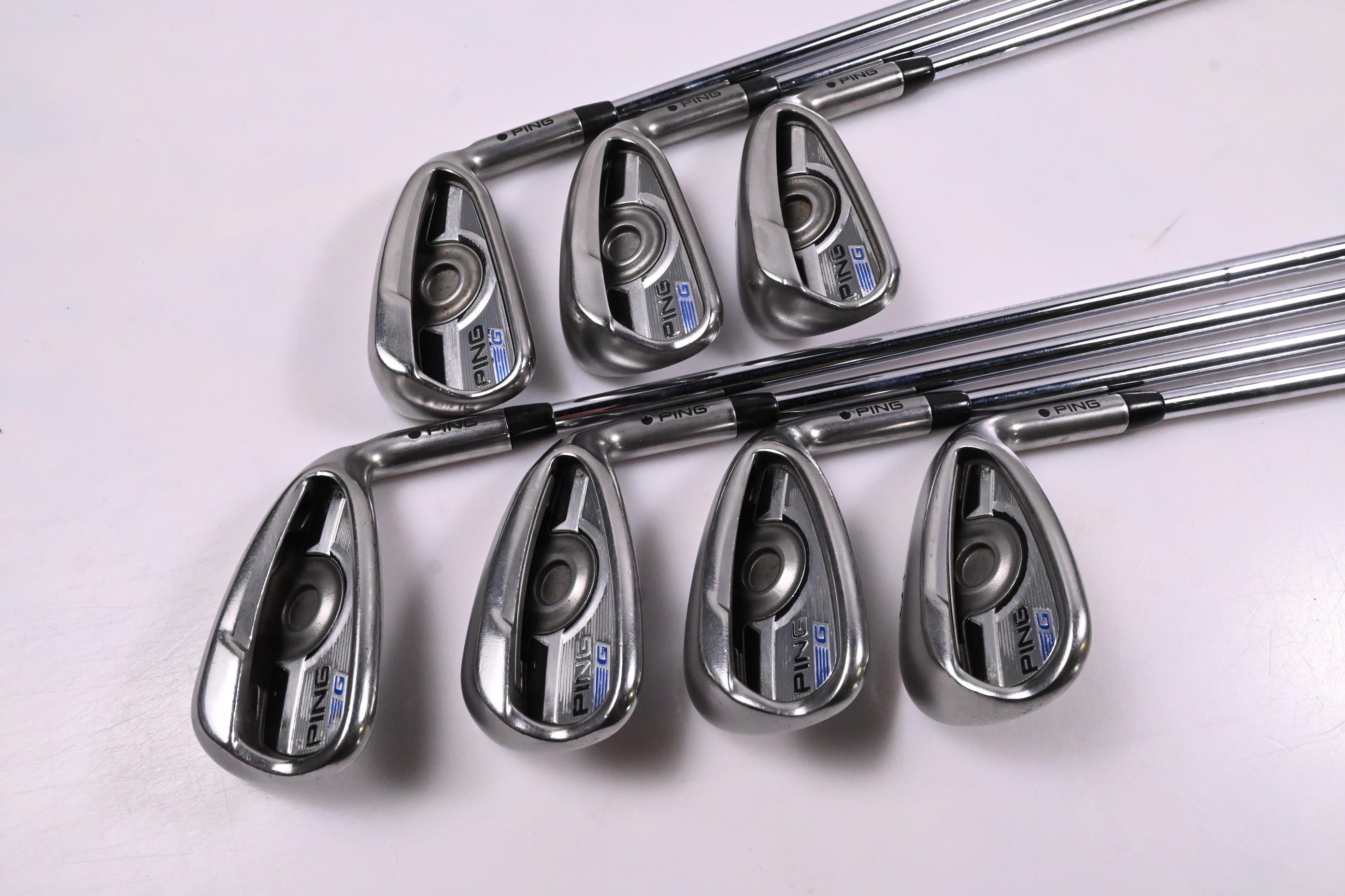 Ping G Series Irons / 5-PW+SW / Black Dot / Regular Flex Ping AWT 2.0 Shafts