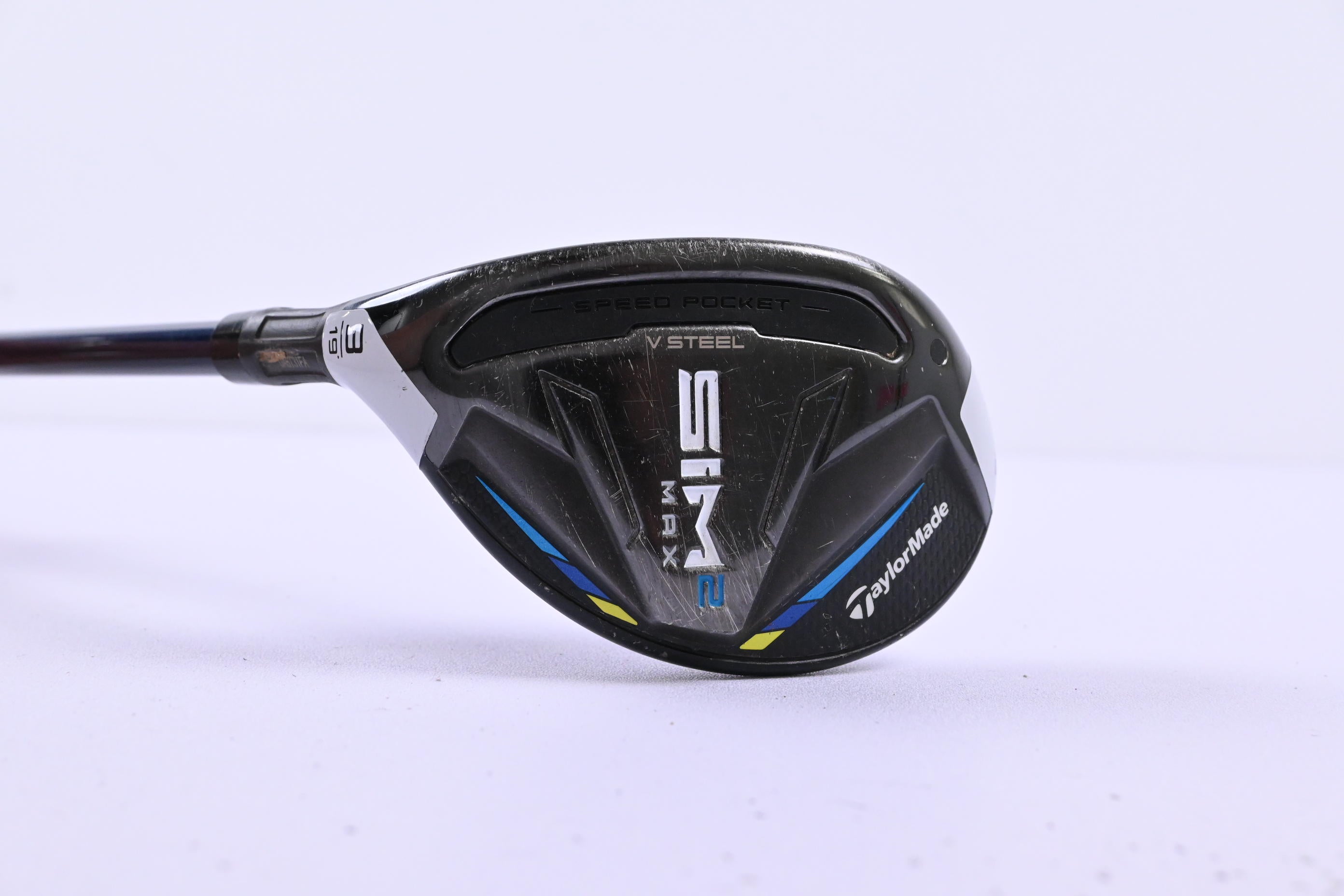 Left Hand Taylormade SIM2 Max #3 Hybrid / 19 Degree / Stiff Flex Ventus Blue 7