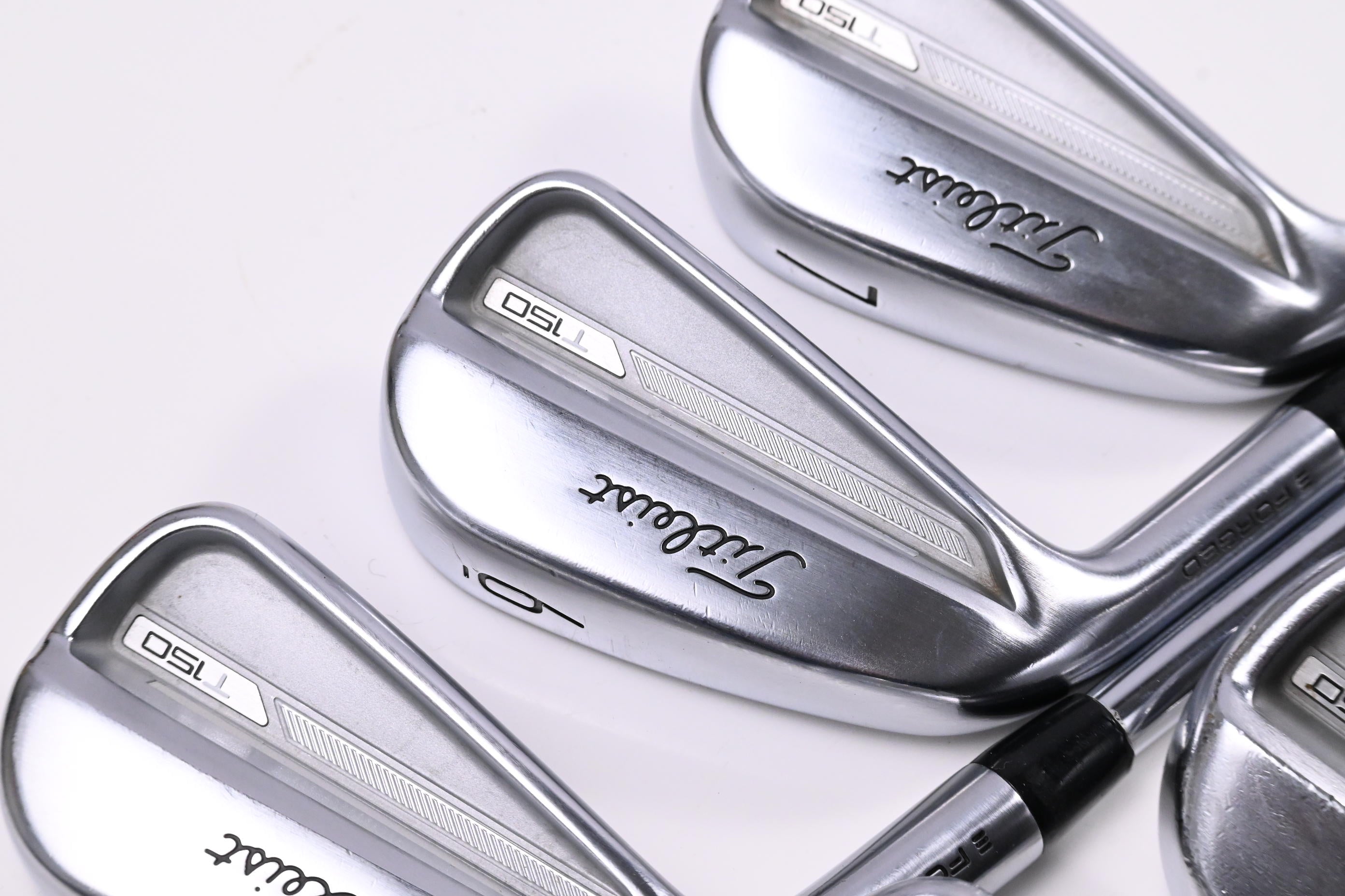 Left Hand Titleist T150 2023 Irons / 5-PW / Stiff Flex AMT Black S300 Shafts