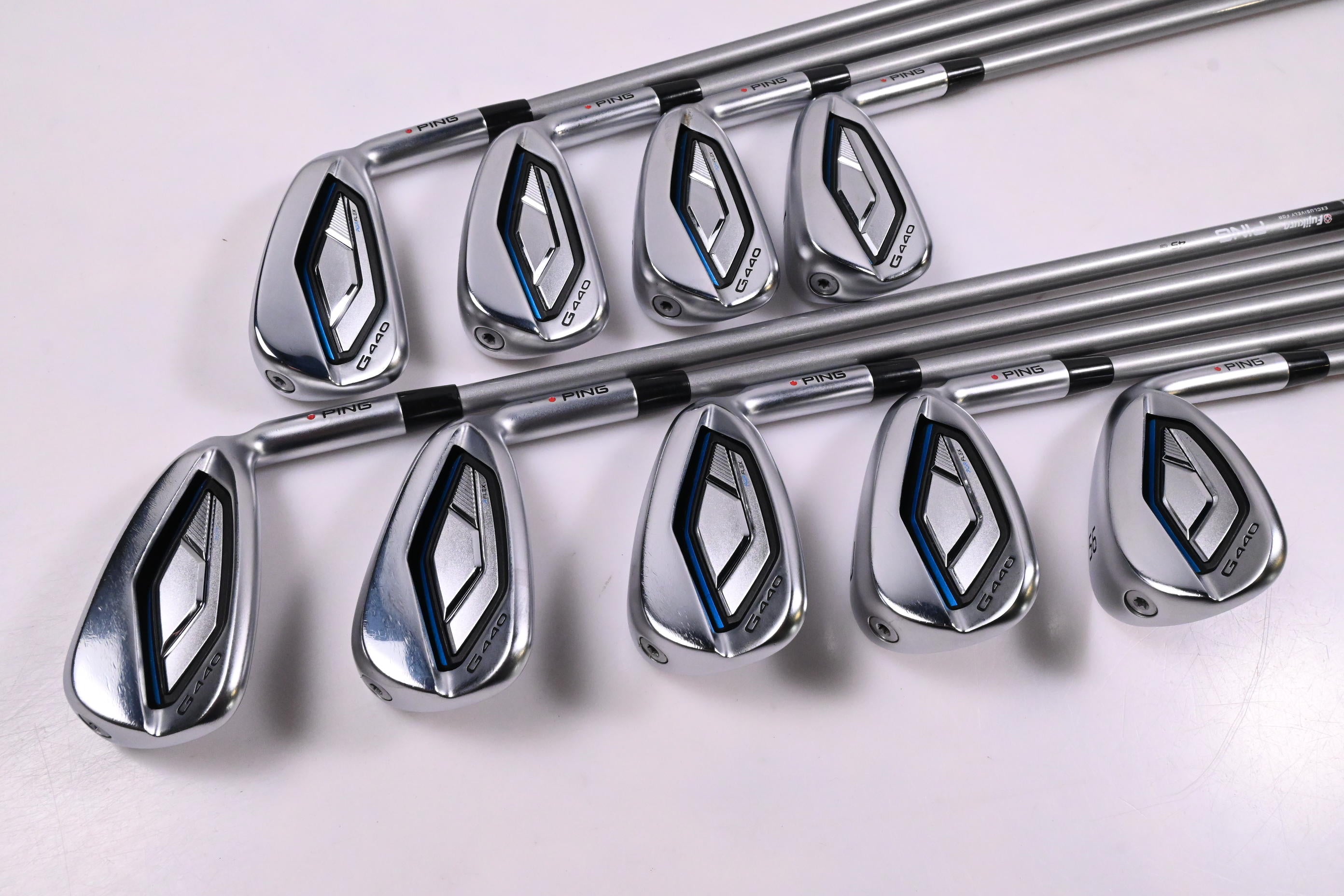Ping G440 Irons / 4-PW+GW+SW / Orange Dot / Senior Flex Ping Alta Quick 45