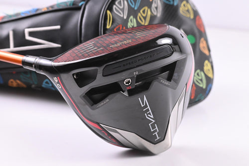 Left Hand Taylormade Stealth Plus Driver / 9 Degree / X-Stiff Tour AD DI-7 Orange