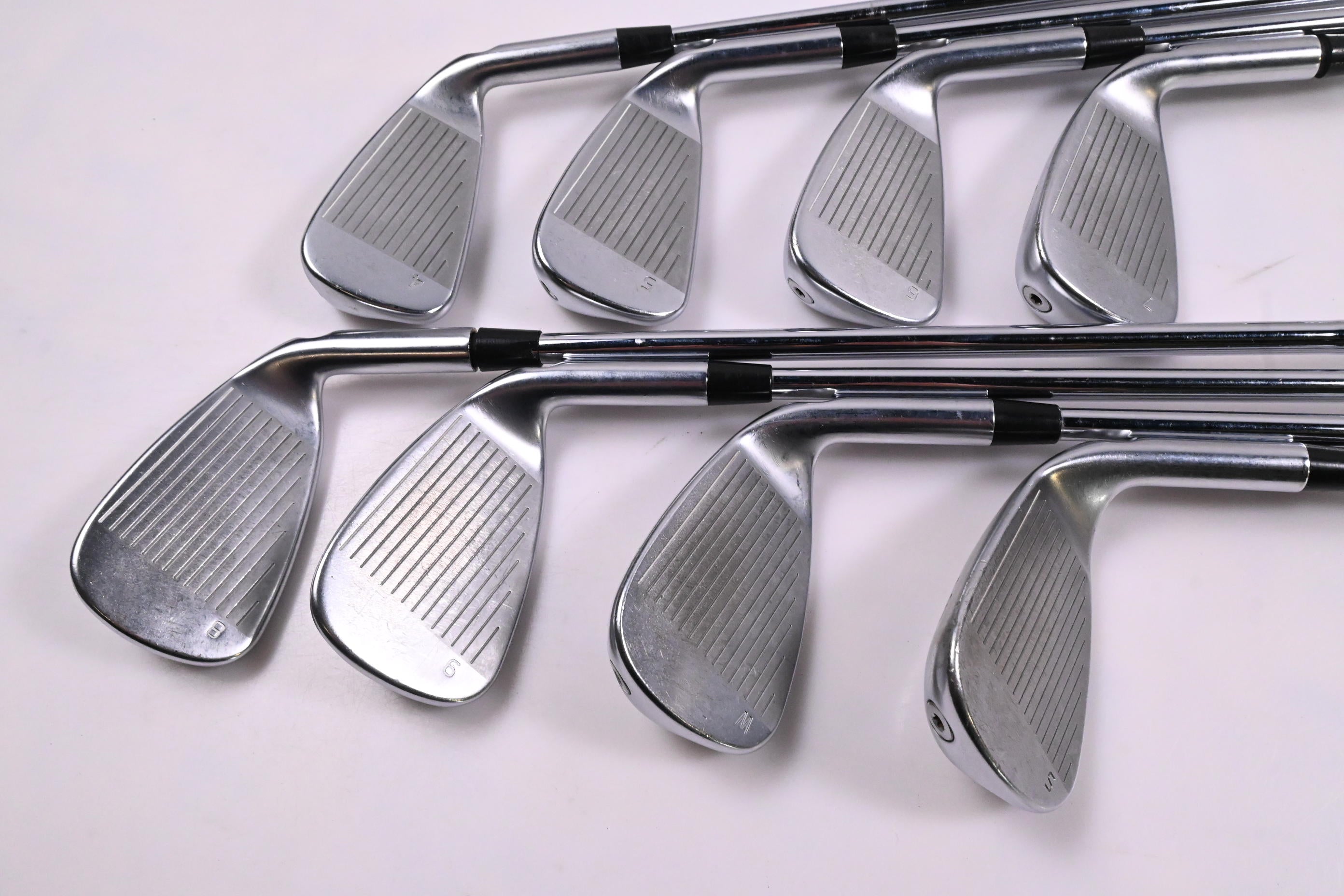 Left Hand Ping G410 Irons / 4-PW+SW / Black Dot /  Regular Flex Ping AWT 2.0