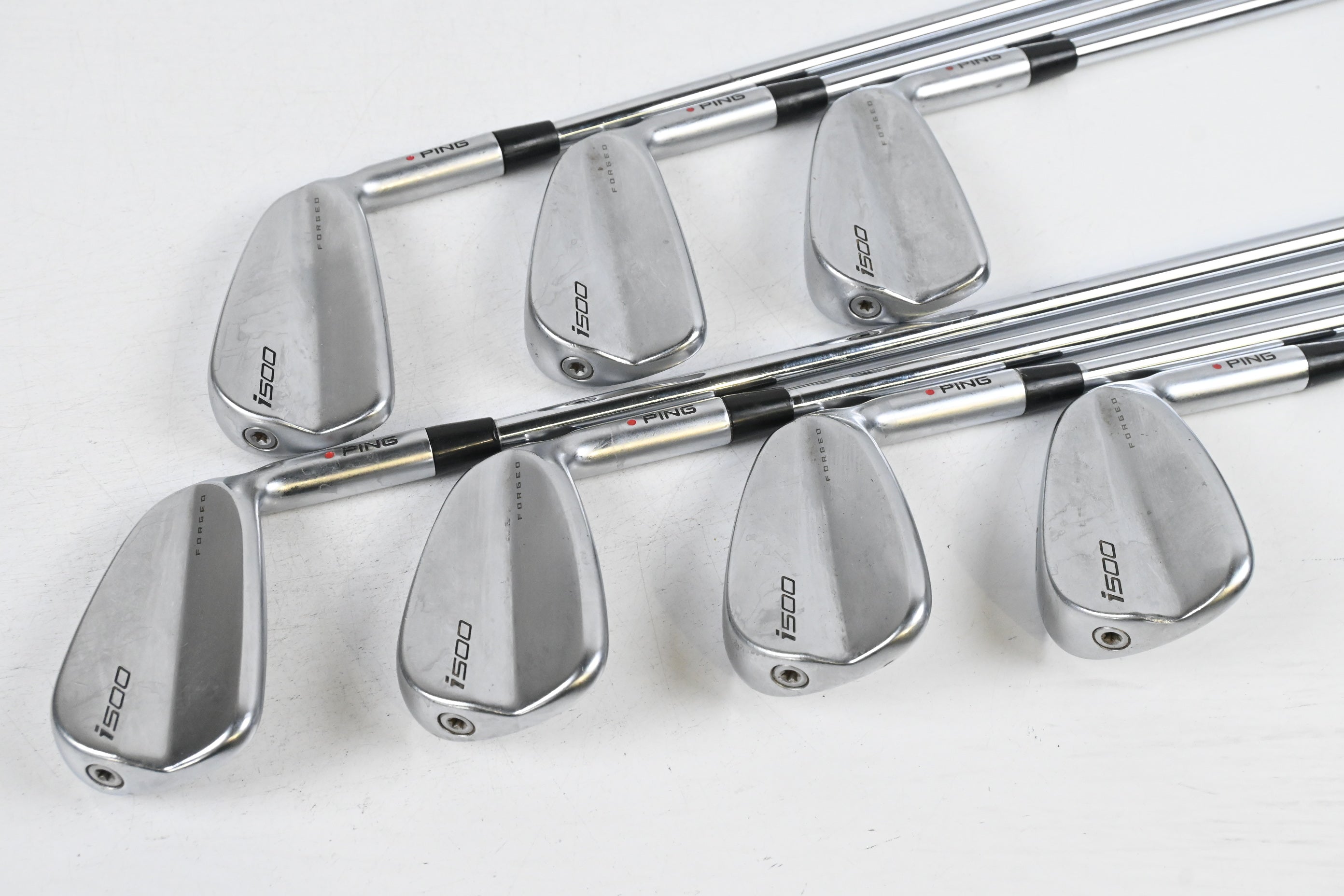 Ping i500 Irons / 4-PW / Orange Dot / Stiff Flex Project X LZ 120 Shafts
