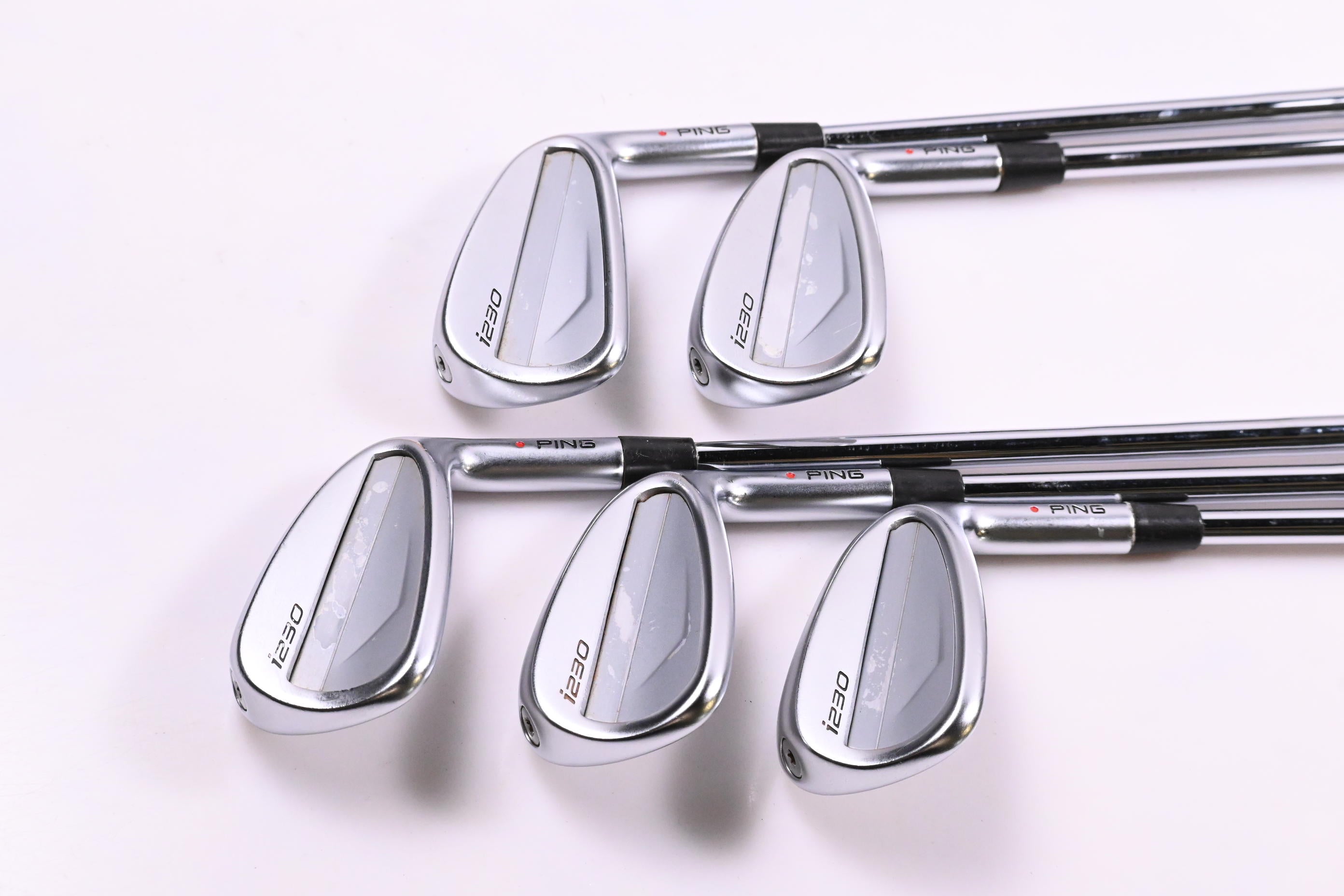 Ping i230 Irons / 7-PW+GW / Red Dot / X-Flex KBS $-Taper 130 Shafts