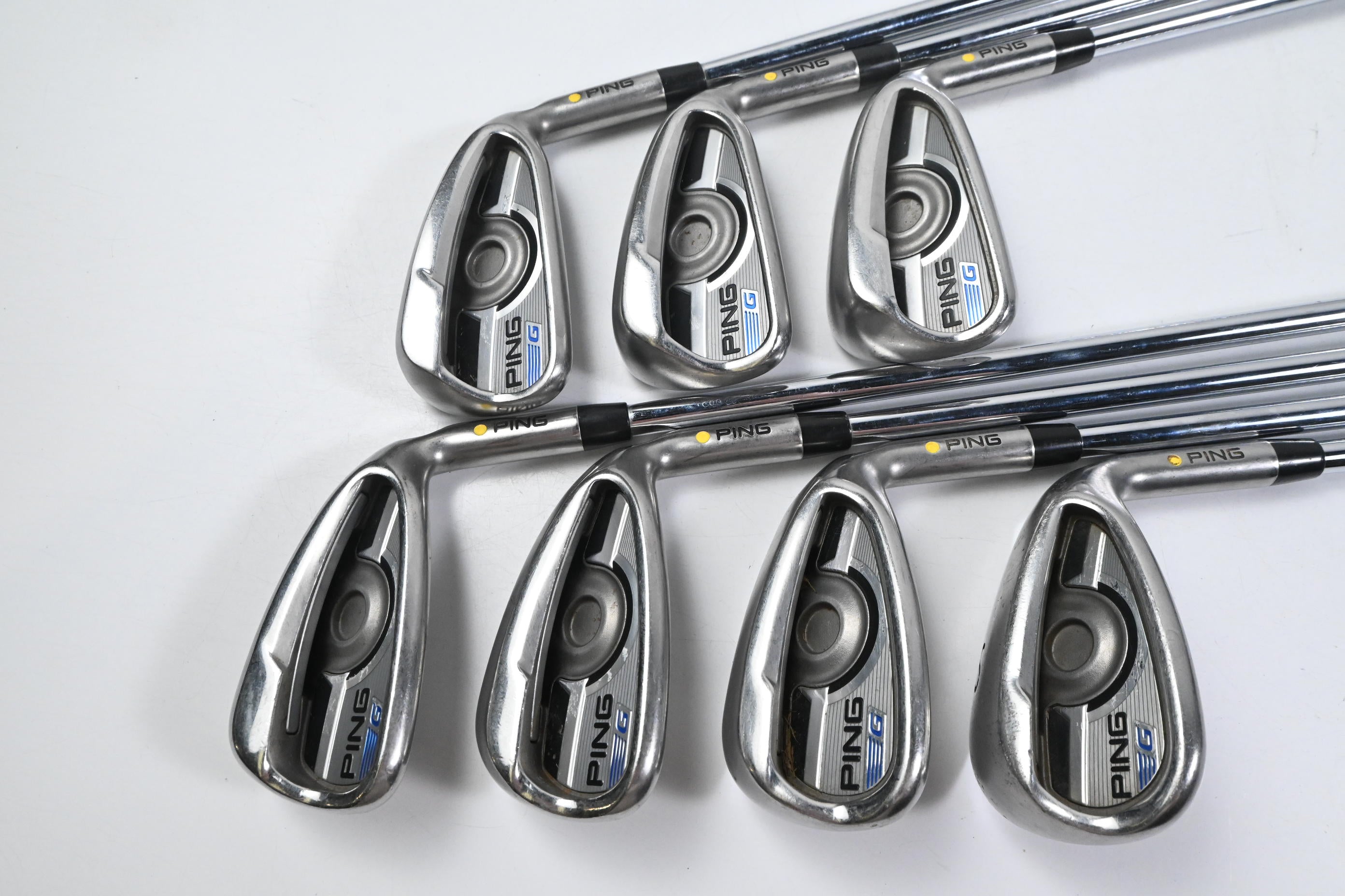 Ping G Series Irons / 5-PW+SW / Yellow flex / Regular Flex Ping AWT 2.0 Shafts