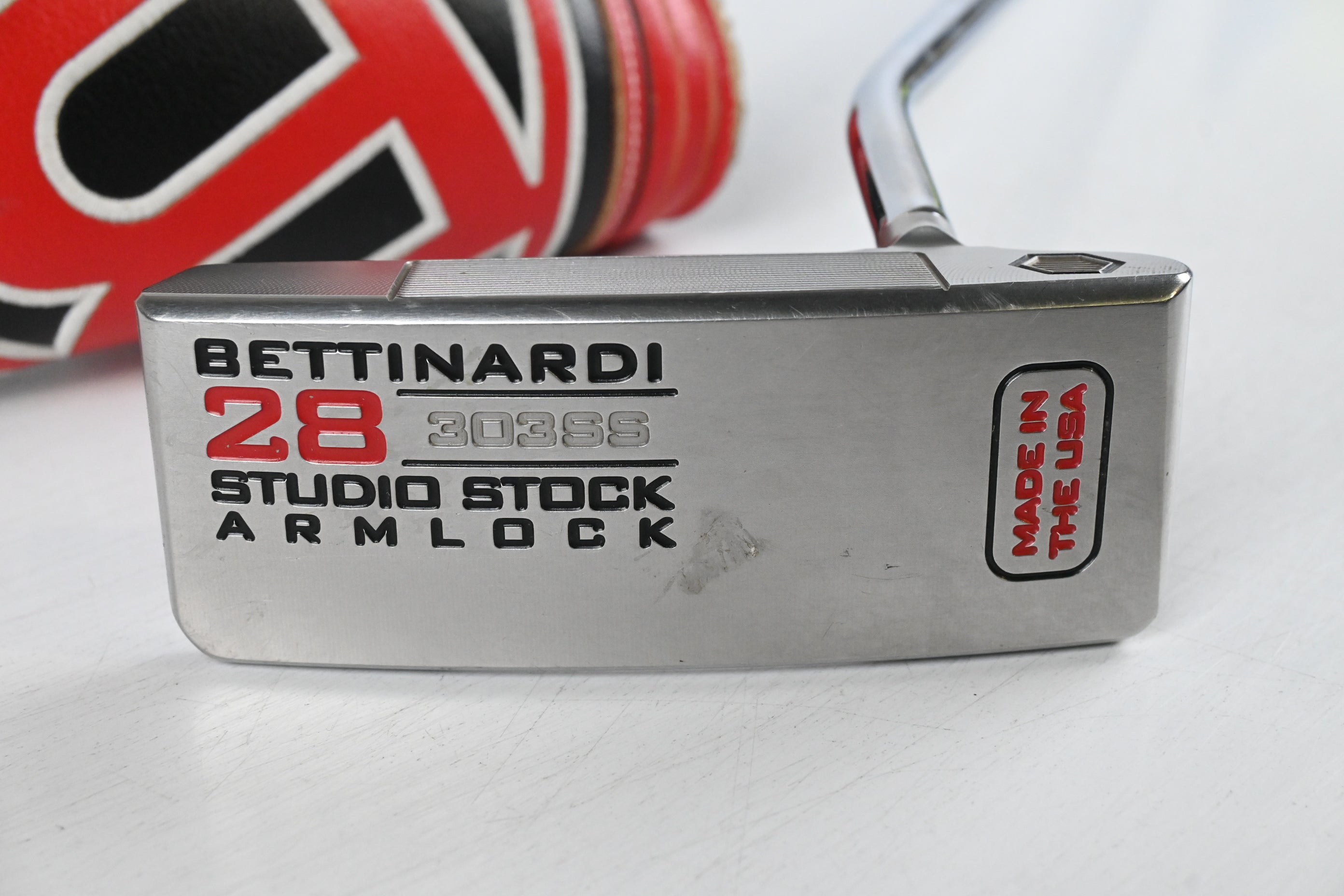 Bettinardi Studio Stock 2021 Silver/Red 28 Armlock Putter / 41 Inch