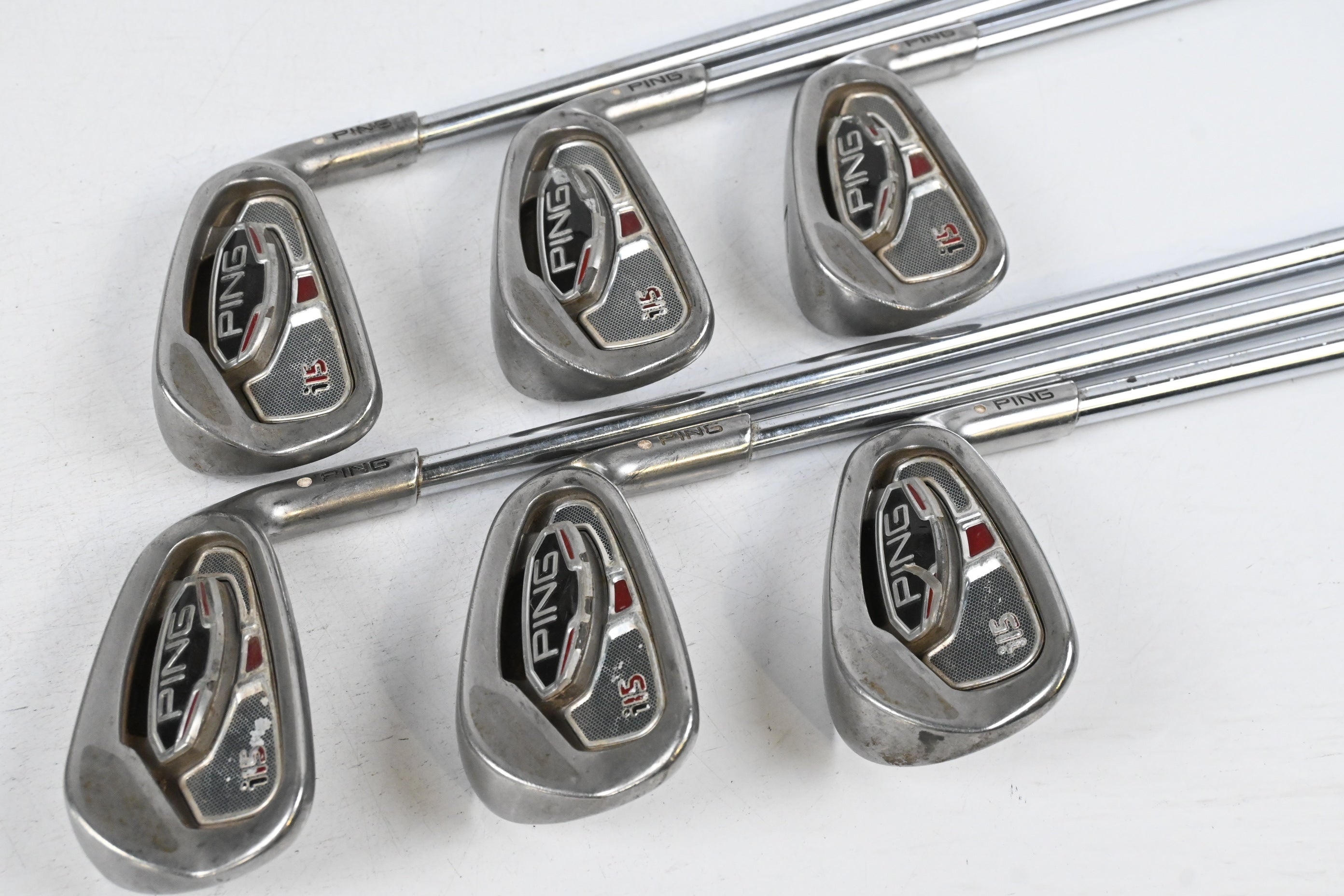 Ping i15 Irons / 5-PW / White Dot / Regular Flex Ping AWT Shafts
