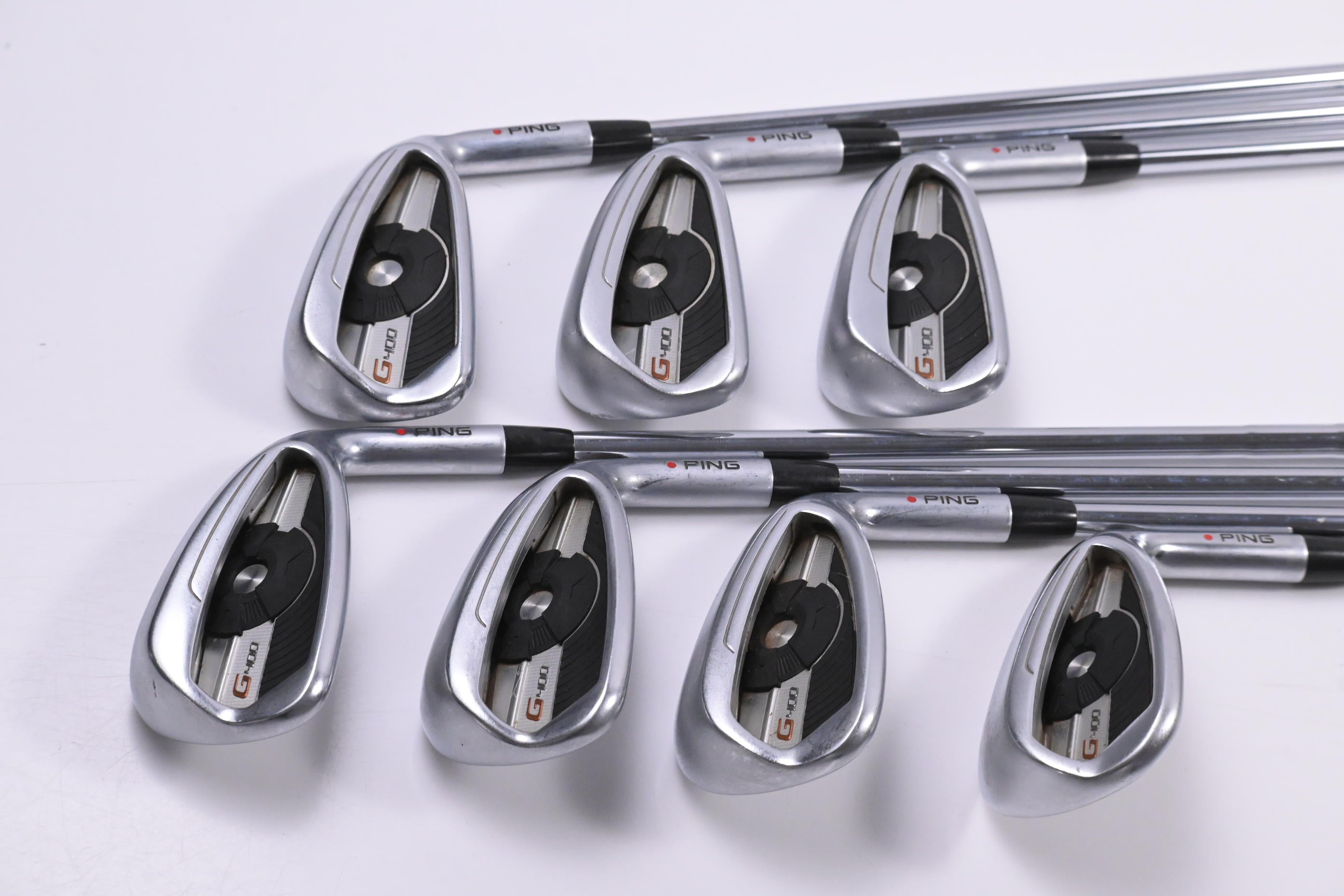Ping G400 Irons / 5-PW+SW / Red Dot / Senior Flex Ping CFS Distance Shafts