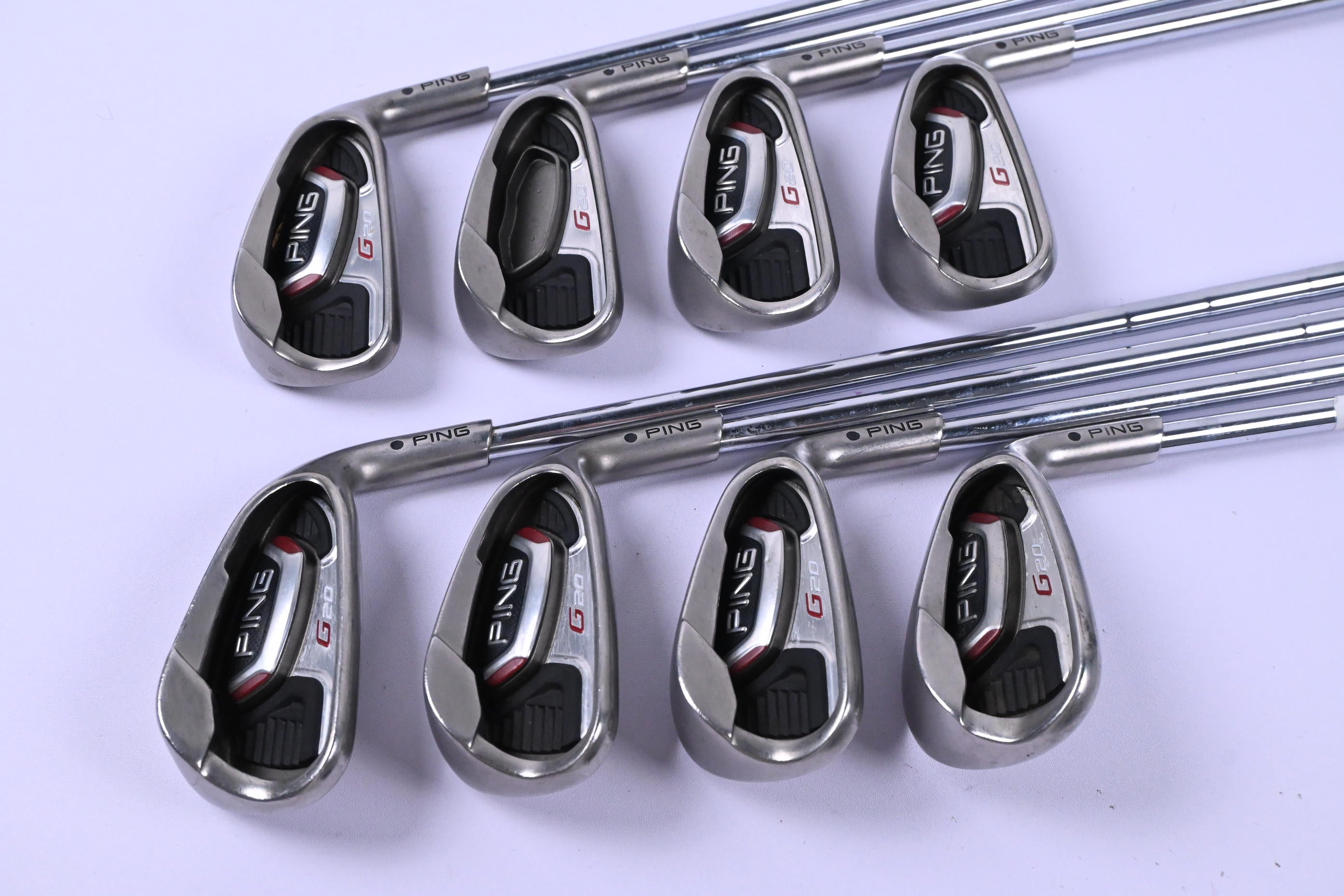 Ping G20 Irons / 4-PW+SW / Black Dot / Regular Flex Ping CFS Shafts