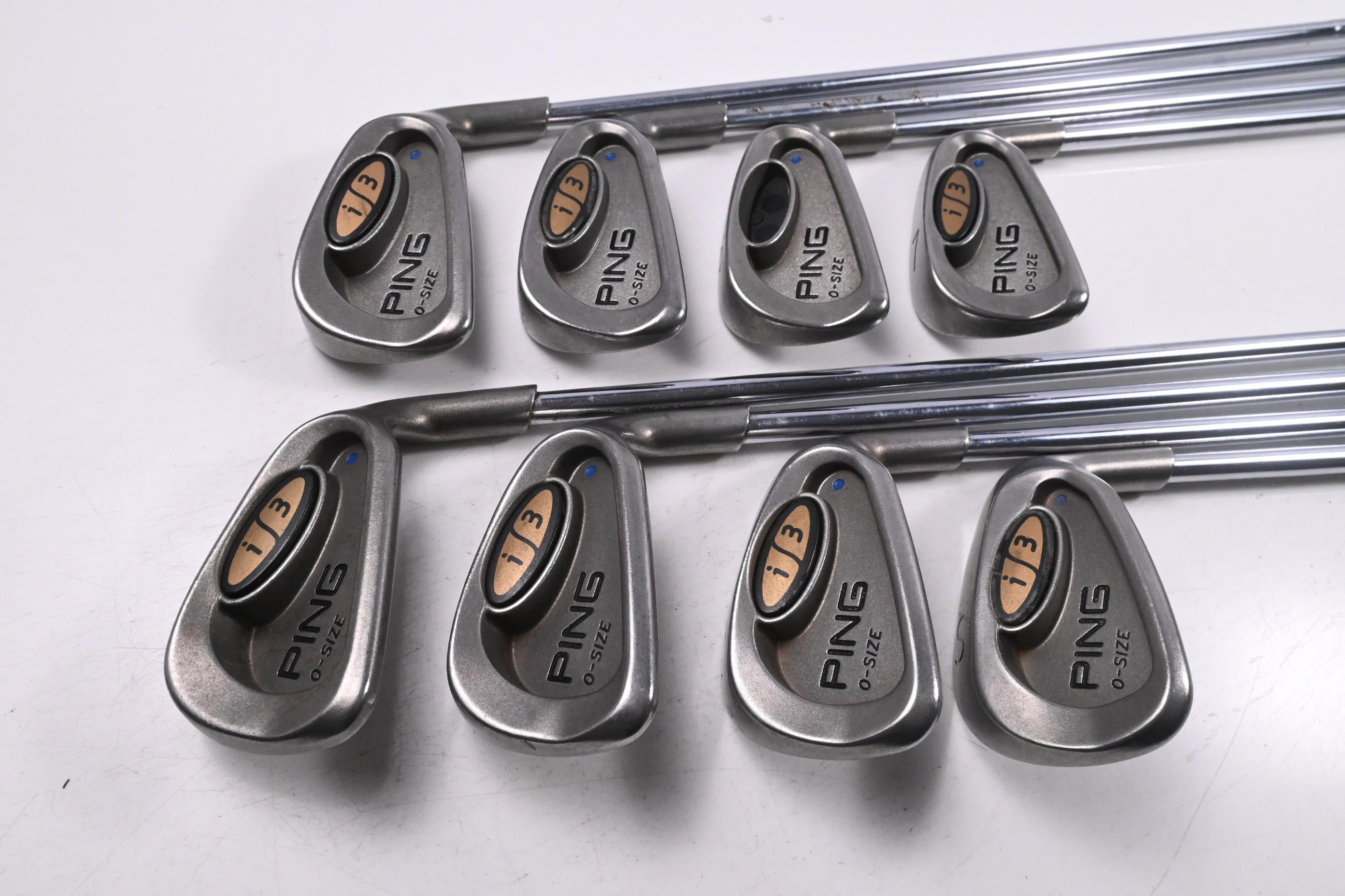 Ping i3 O-Size Irons / 4-PW+SW / Blue Dot / Regular Flex Ping Cushin JZ Shafts