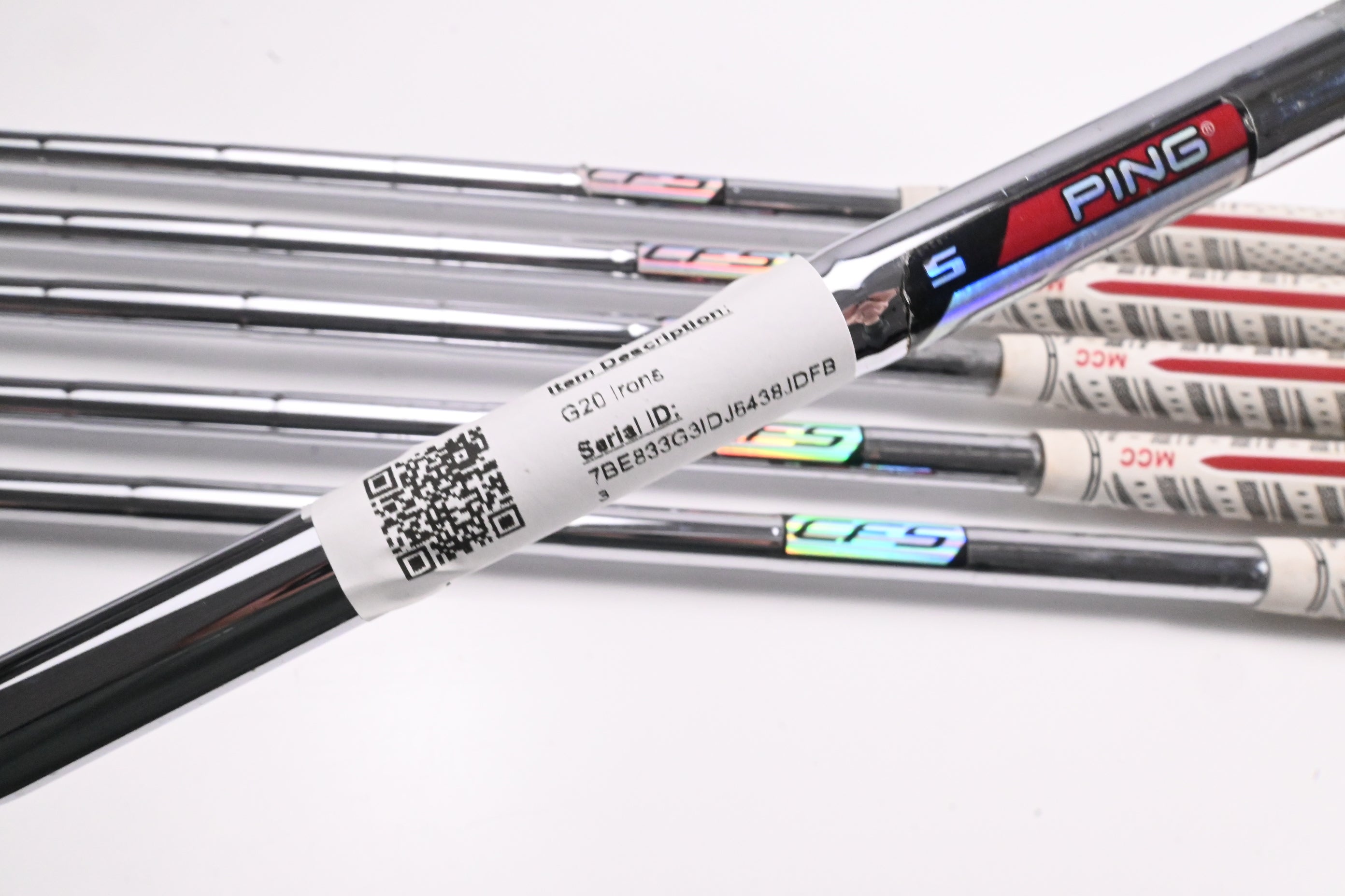 Ping G20 Irons / 5-PW / Green Dot / Stiff Flex Ping CFS Shafts