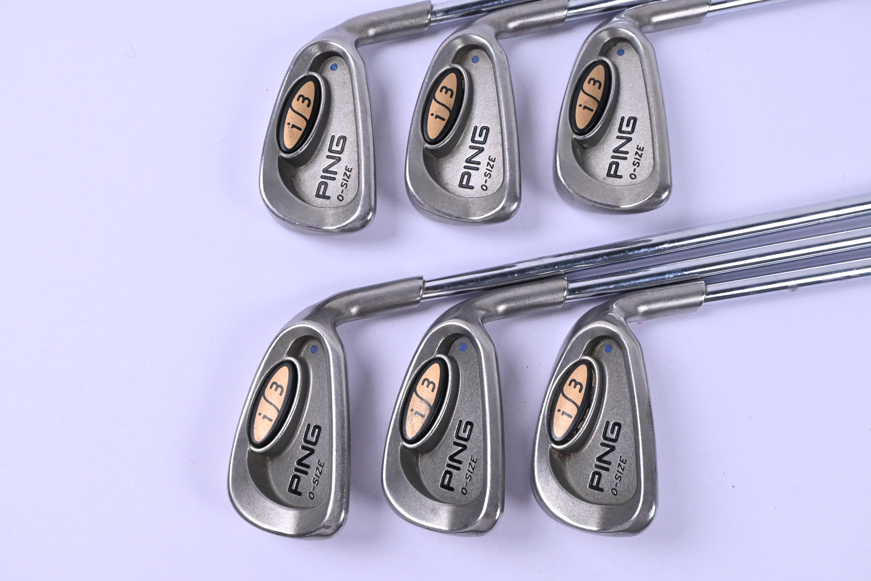 Ping i3 O-Size Irons / 5-PW / Blue Dot / Stiff Flex Ping Cushin JZ Shafts