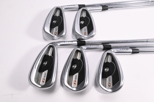 Ping G400 Irons / 7-PW+SW / Blue Dot / Regular Flex Ping CFS Distance Shafts
