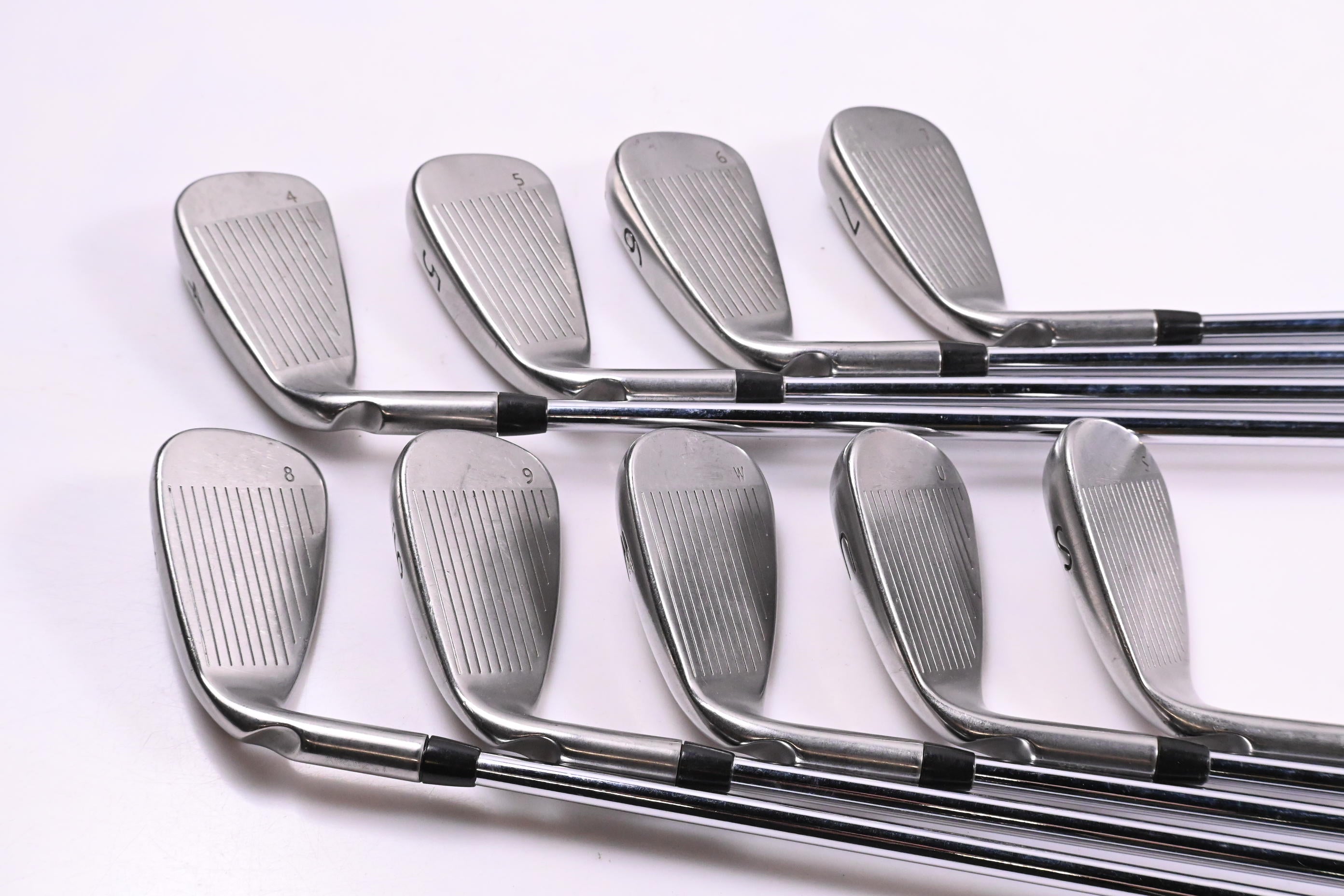 Ping G Series Irons / 4-PW+GW+SW / Green Dot / Stiff Flex Ping AWT 2.0 Shafts