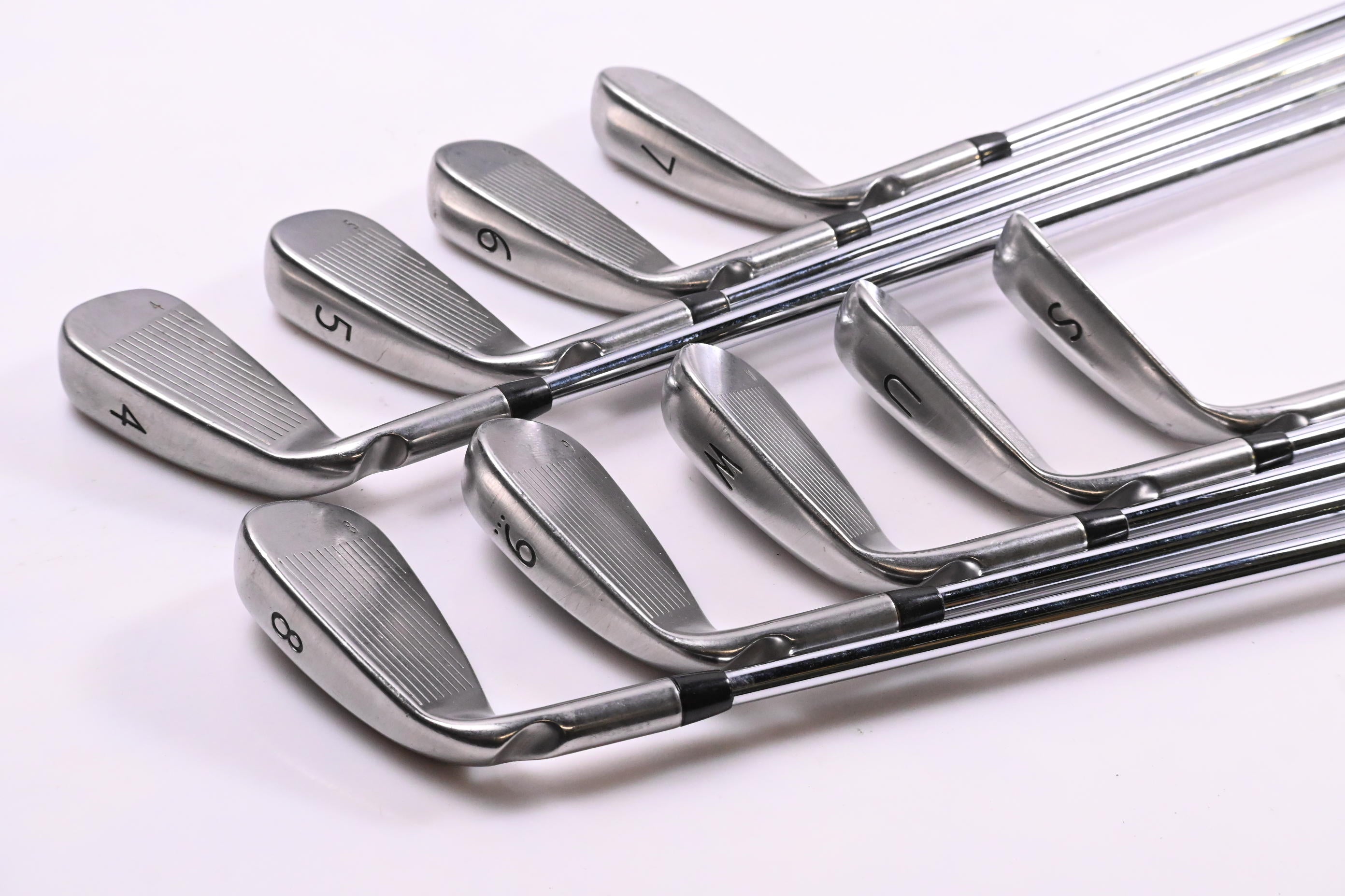 Ping G Series Irons / 4-PW+GW+SW / Green Dot / Stiff Flex Ping AWT 2.0 Shafts