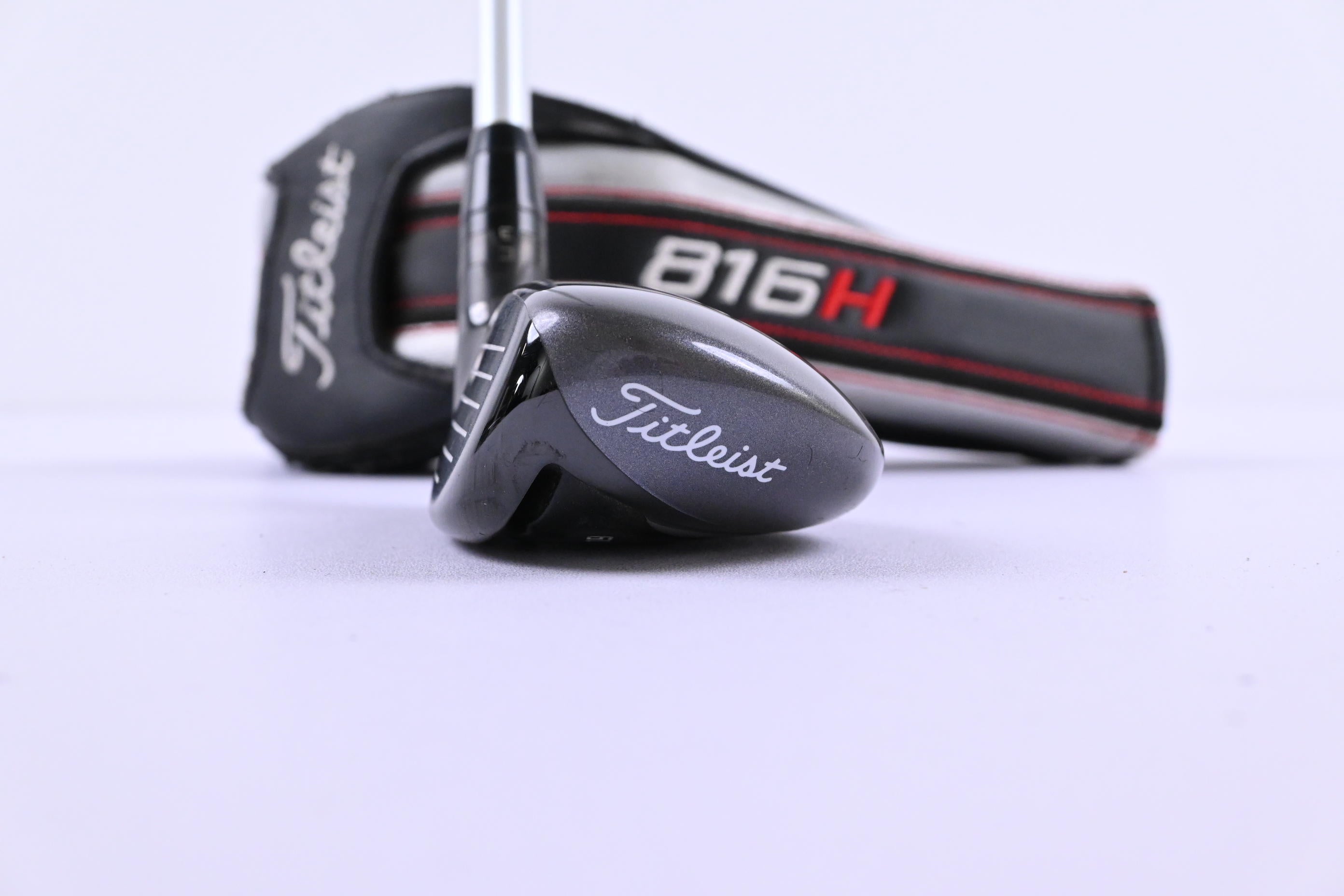 Left Hand Titleist 816 H2 #3 Hybrid / 19 Degree / Stiff Flex Rogue Black 85