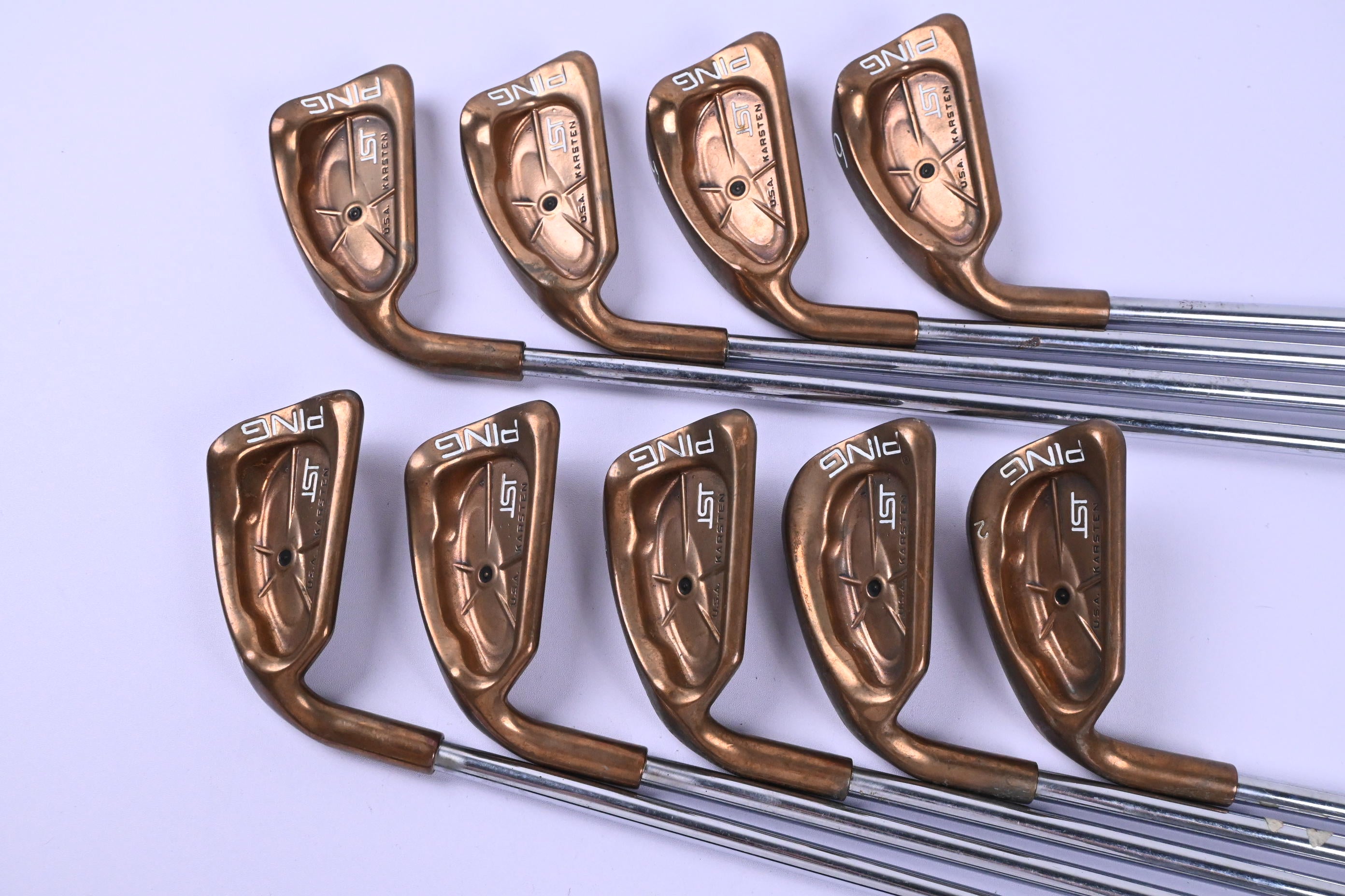 Left Hand Ping ISI BeCu Irons / 3-PW+SW / Black Dot / Regular Flex Ping JZ
