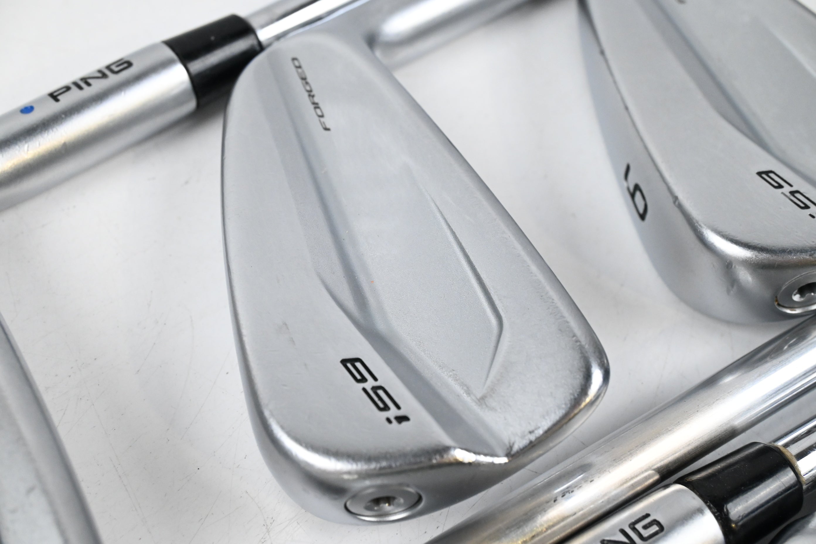 Ping i59 Irons / 4-PW / Blue Dot / Regular+ Flex Project X Rifle Shafts
