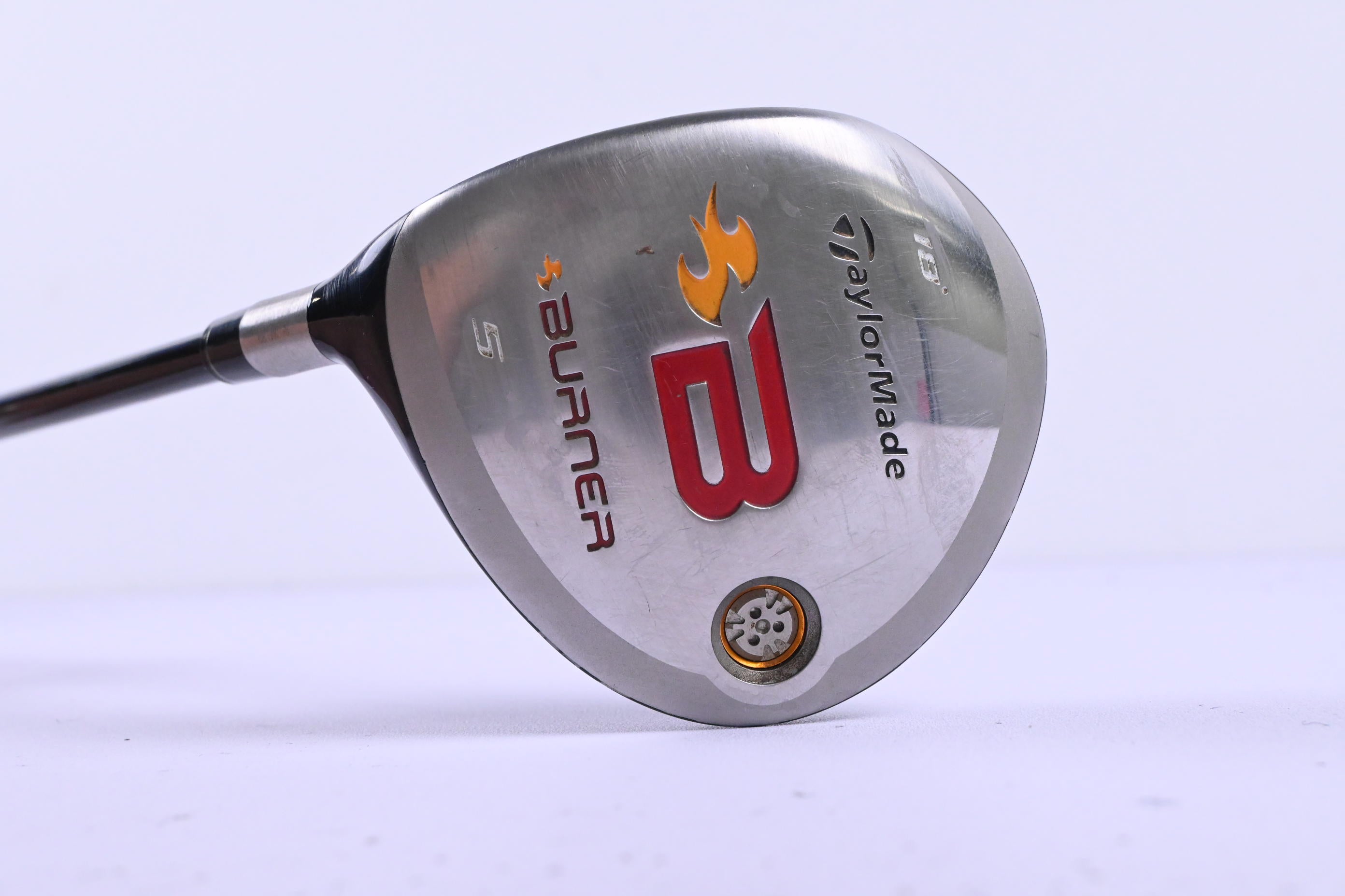 Left Hand Taylormade Burner 2008 #5 Wood / 18 Degree / Stiff Flex Reax 49 Shaft
