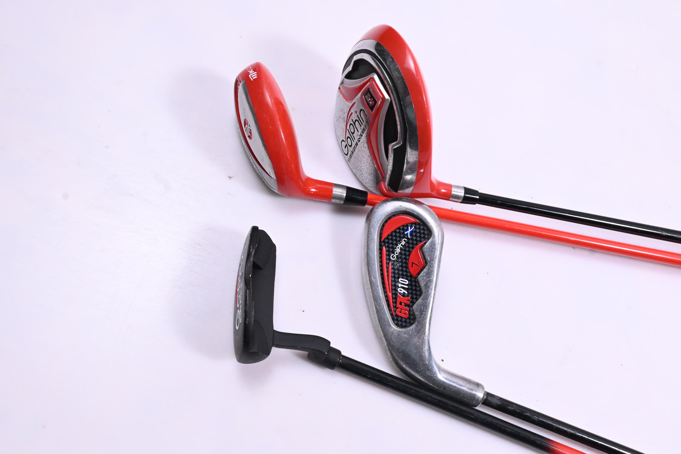 Junior Left Hand Golphin GFK 910 Package Set / Woods, Iron, Putter, Bag