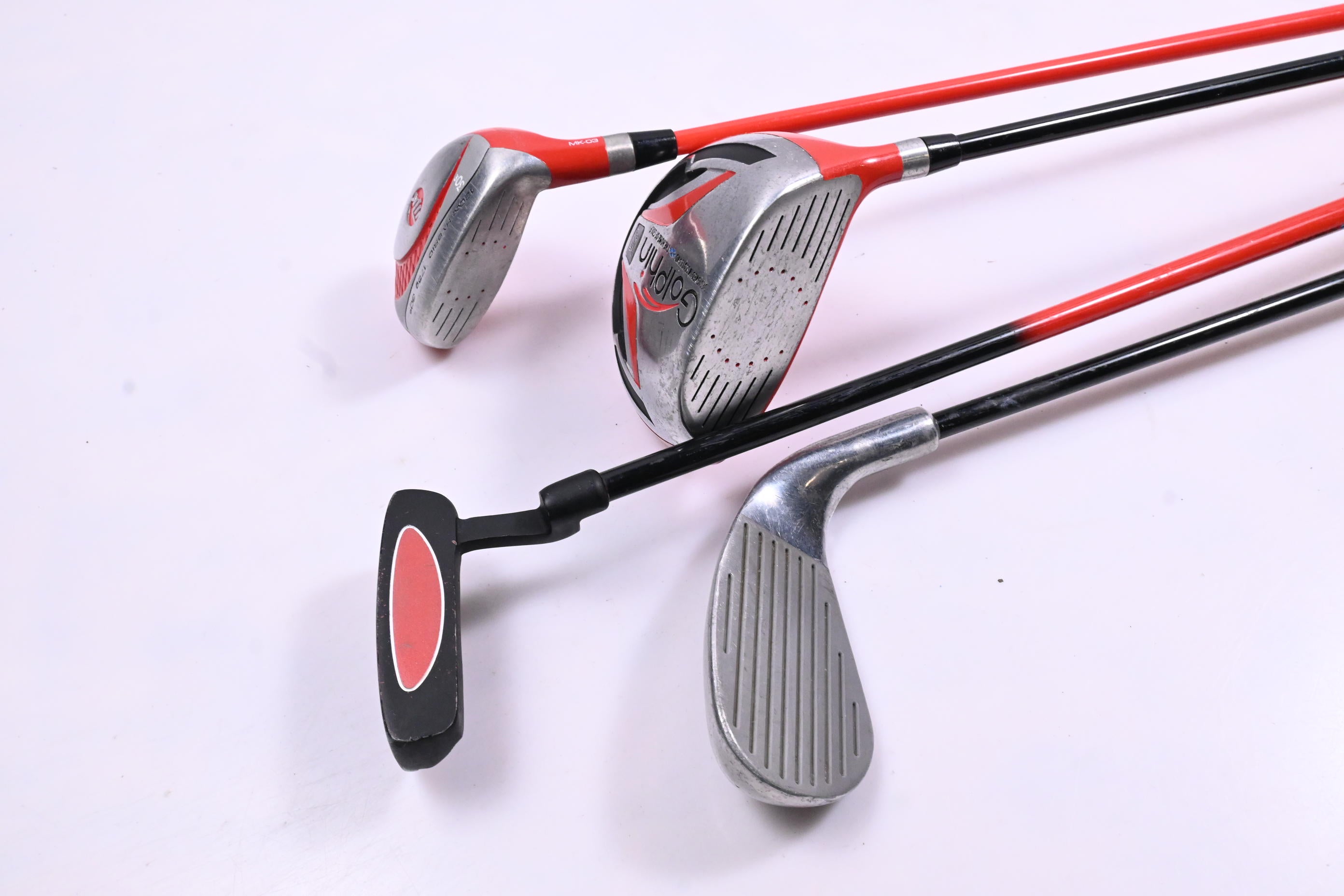Junior Left Hand Golphin GFK 910 Package Set / Woods, Iron, Putter, Bag