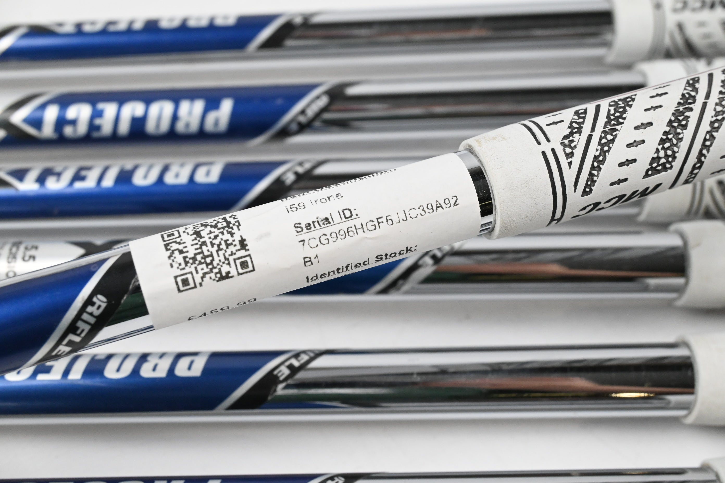 Ping i59 Irons / 4-PW / Blue Dot / Regular+ Flex Project X Rifle Shafts