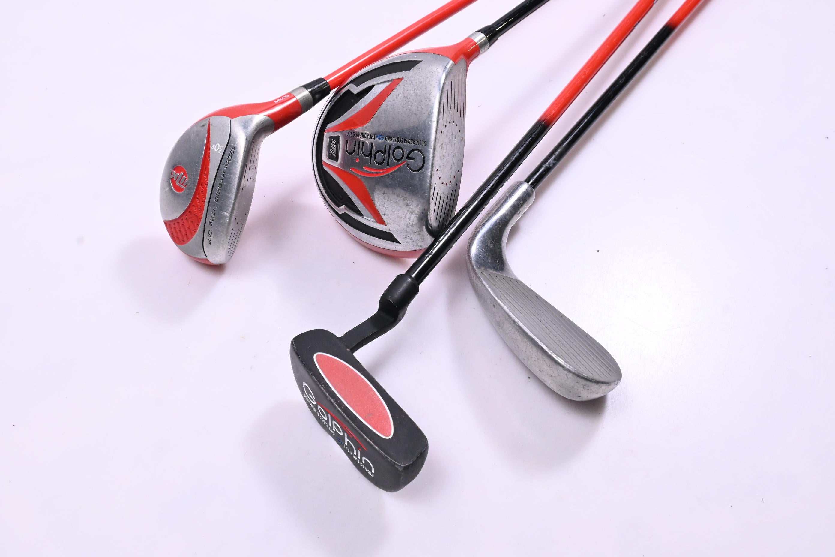 Junior Left Hand Golphin GFK 910 Package Set / Woods, Iron, Putter, Bag