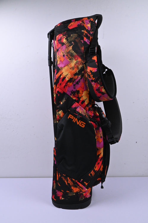Ping Hoofer Lite Stand Bag / 4-Way Divider / Black, Orange & Pink